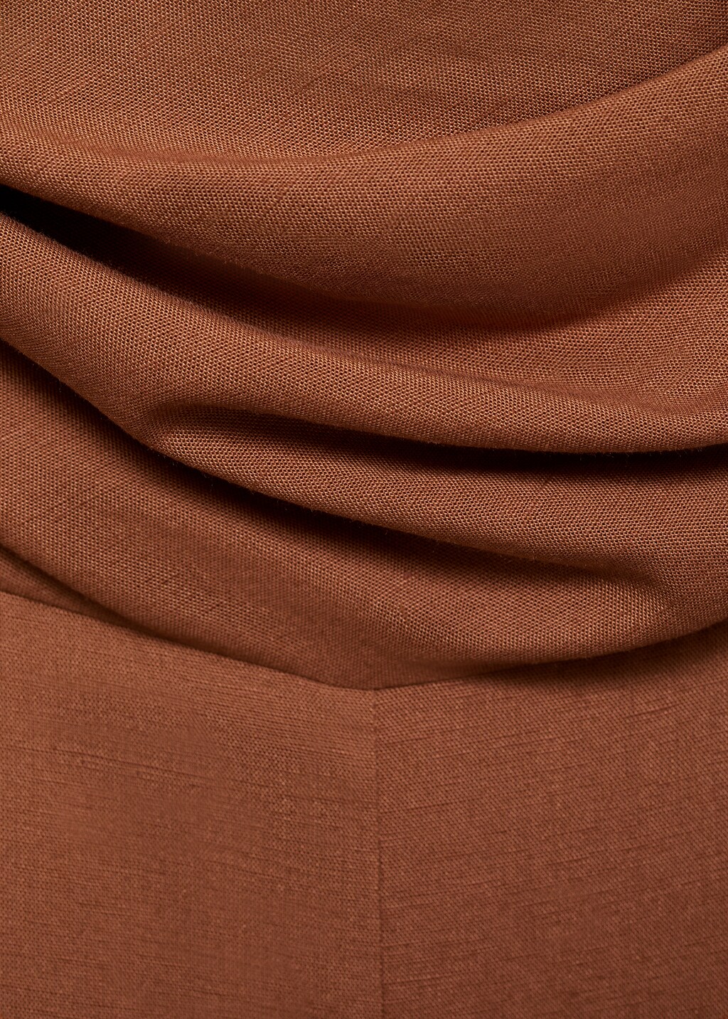 Long jumpsuit with draped neckline