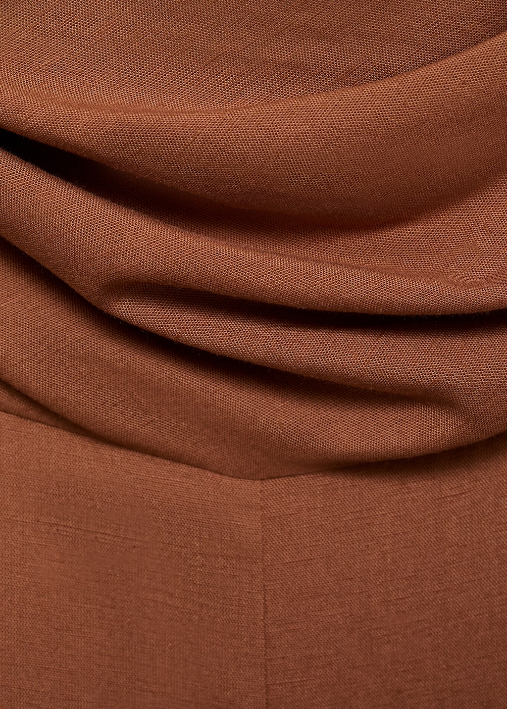 Long jumpsuit with draped neckline