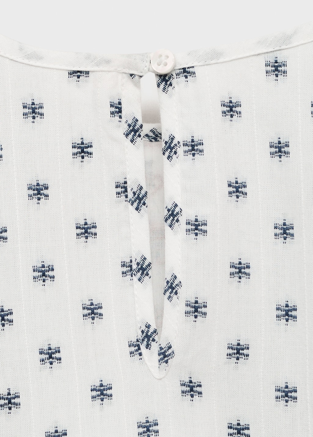 Embroidered printed blouse