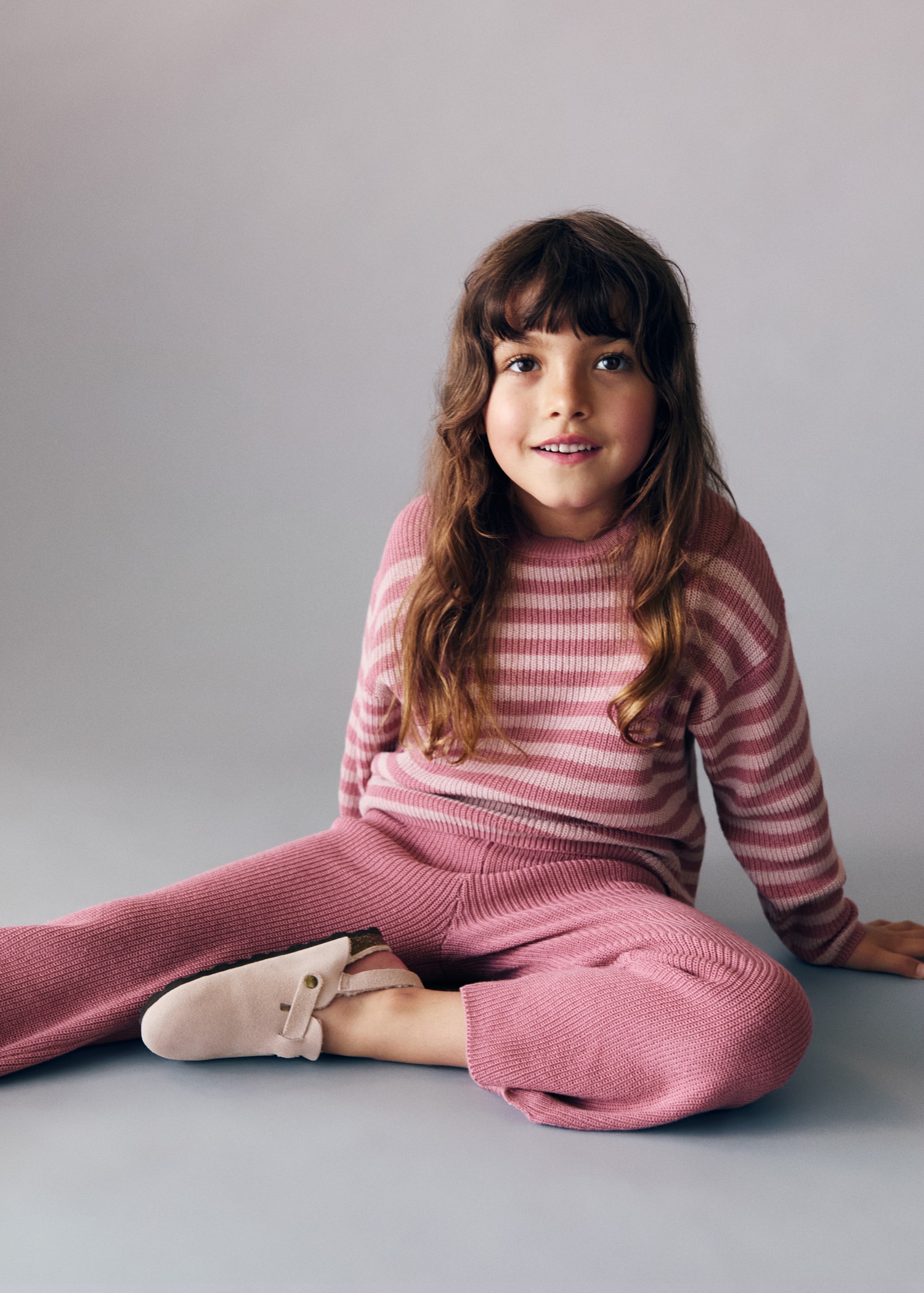Pantaloni din tricot de bumbac - Plan mediu
