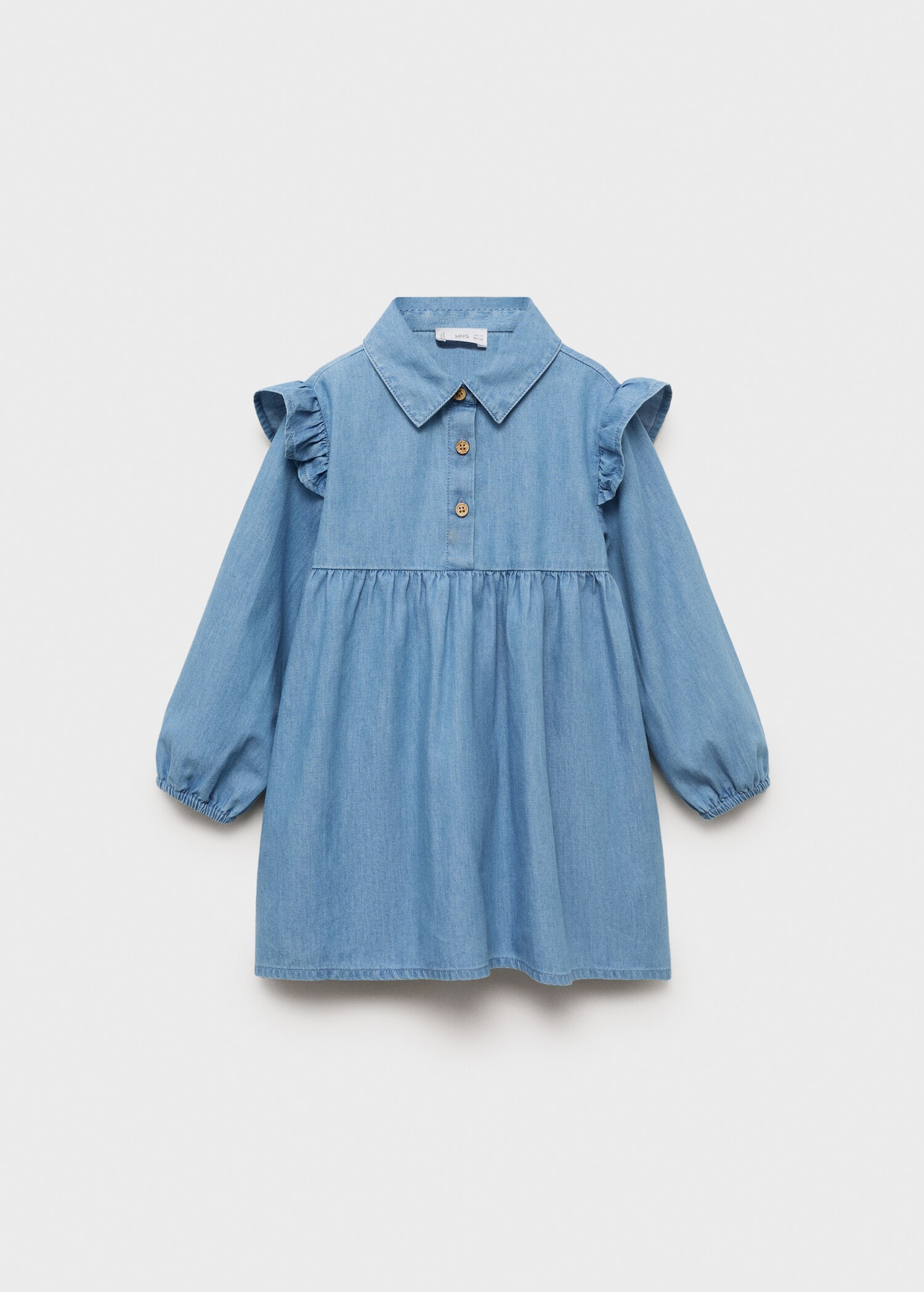 Ruffled denim dress - Article without model
