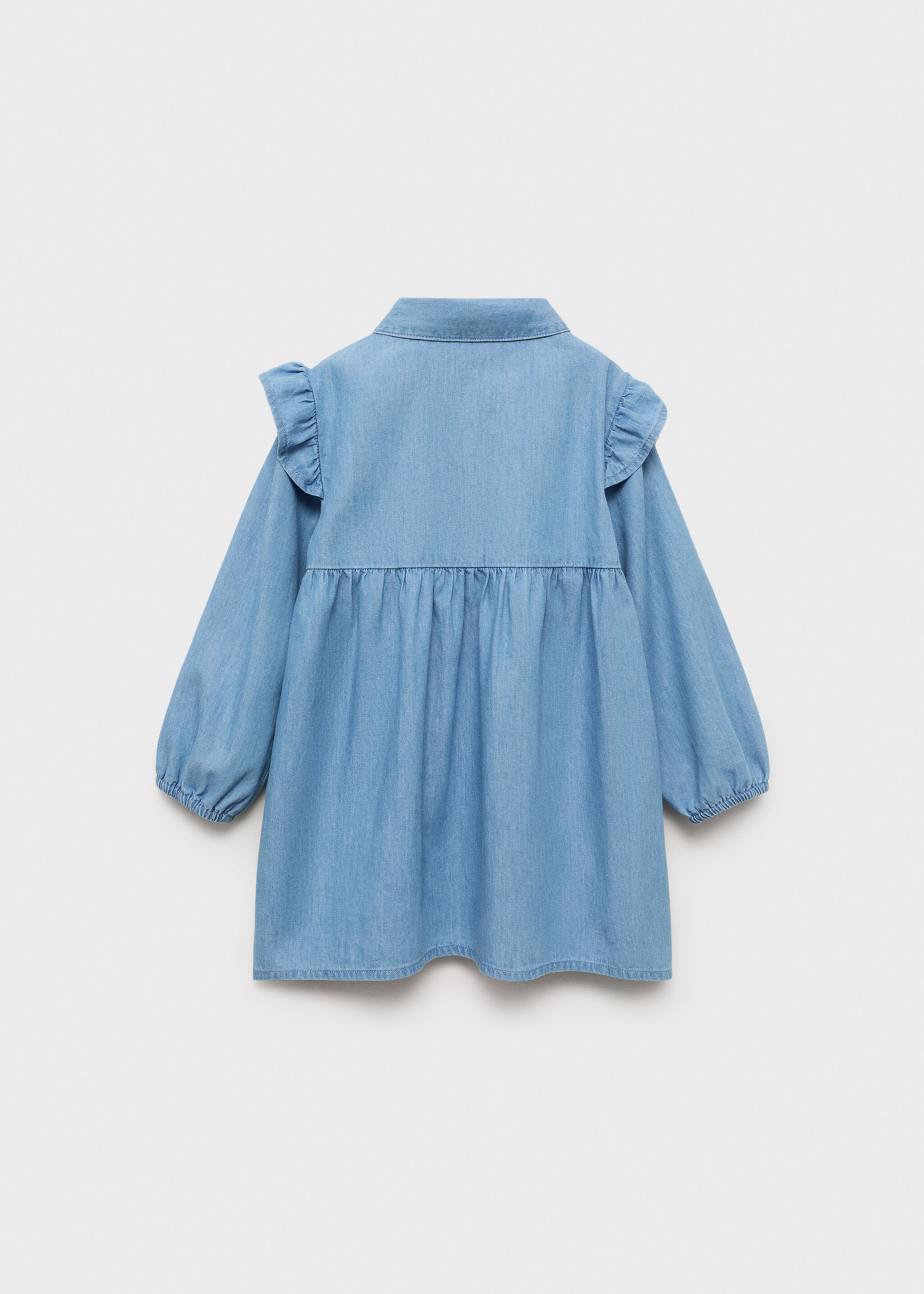 Ruffled denim dress - Reverse of the article