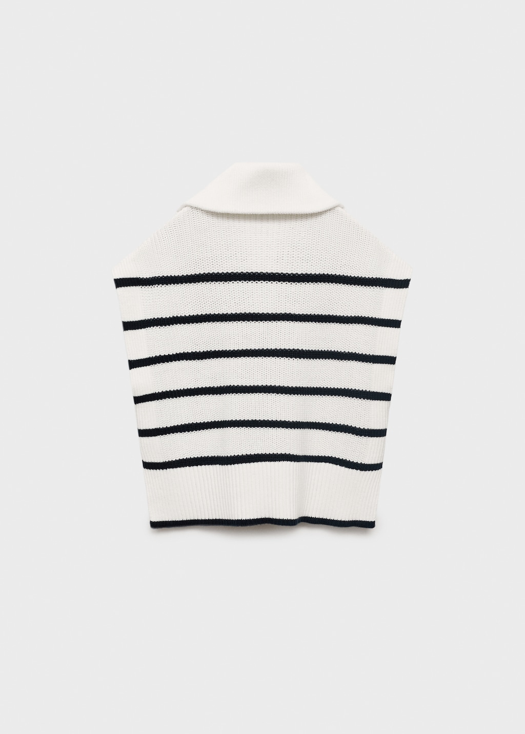 Perkins-neck knitted vest