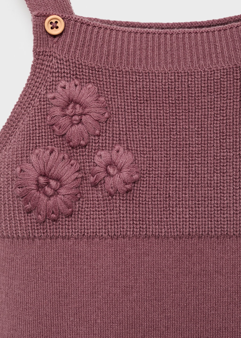 Embroidered knitted dungarees