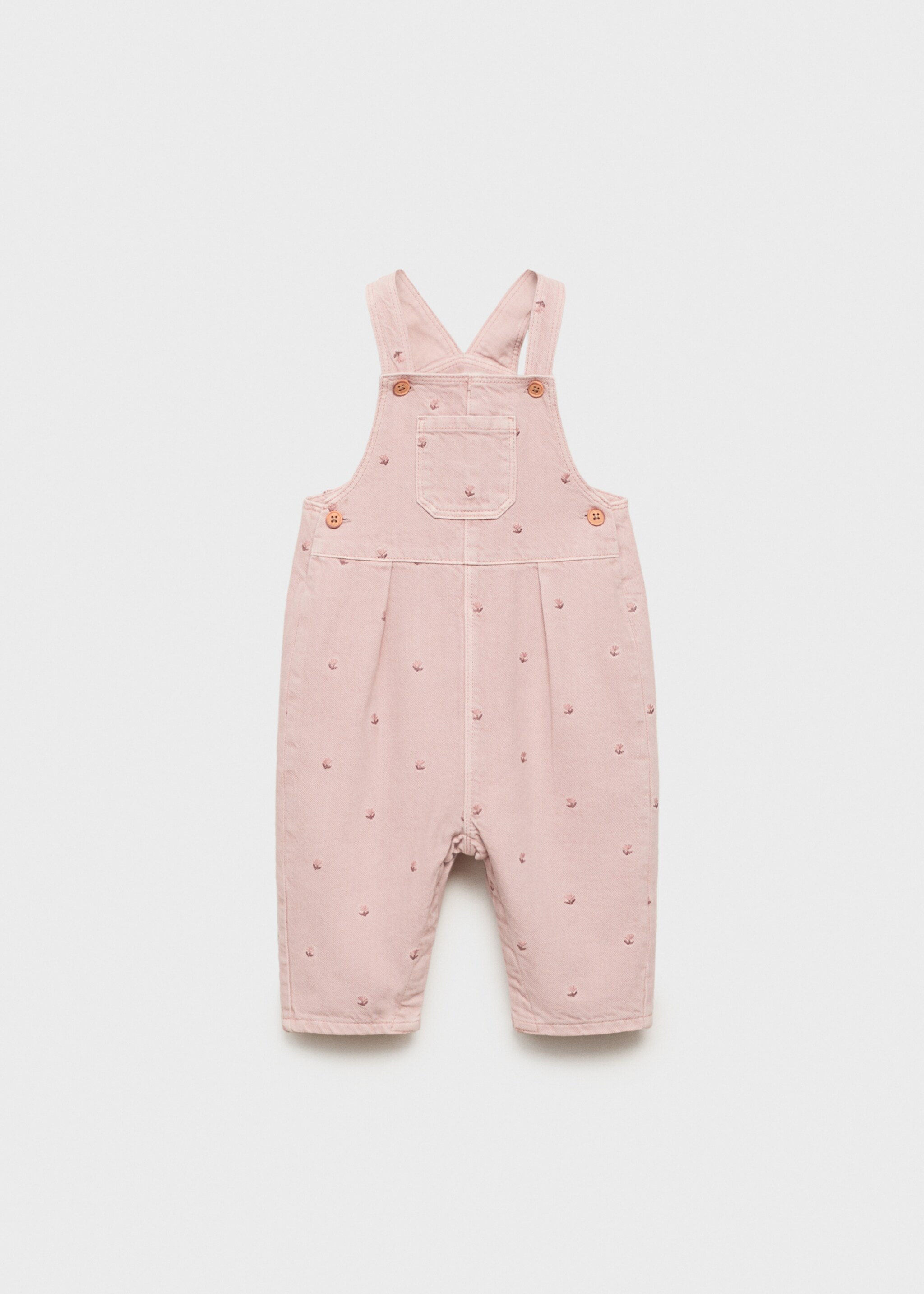 Embroidered denim dungarees - Article without model