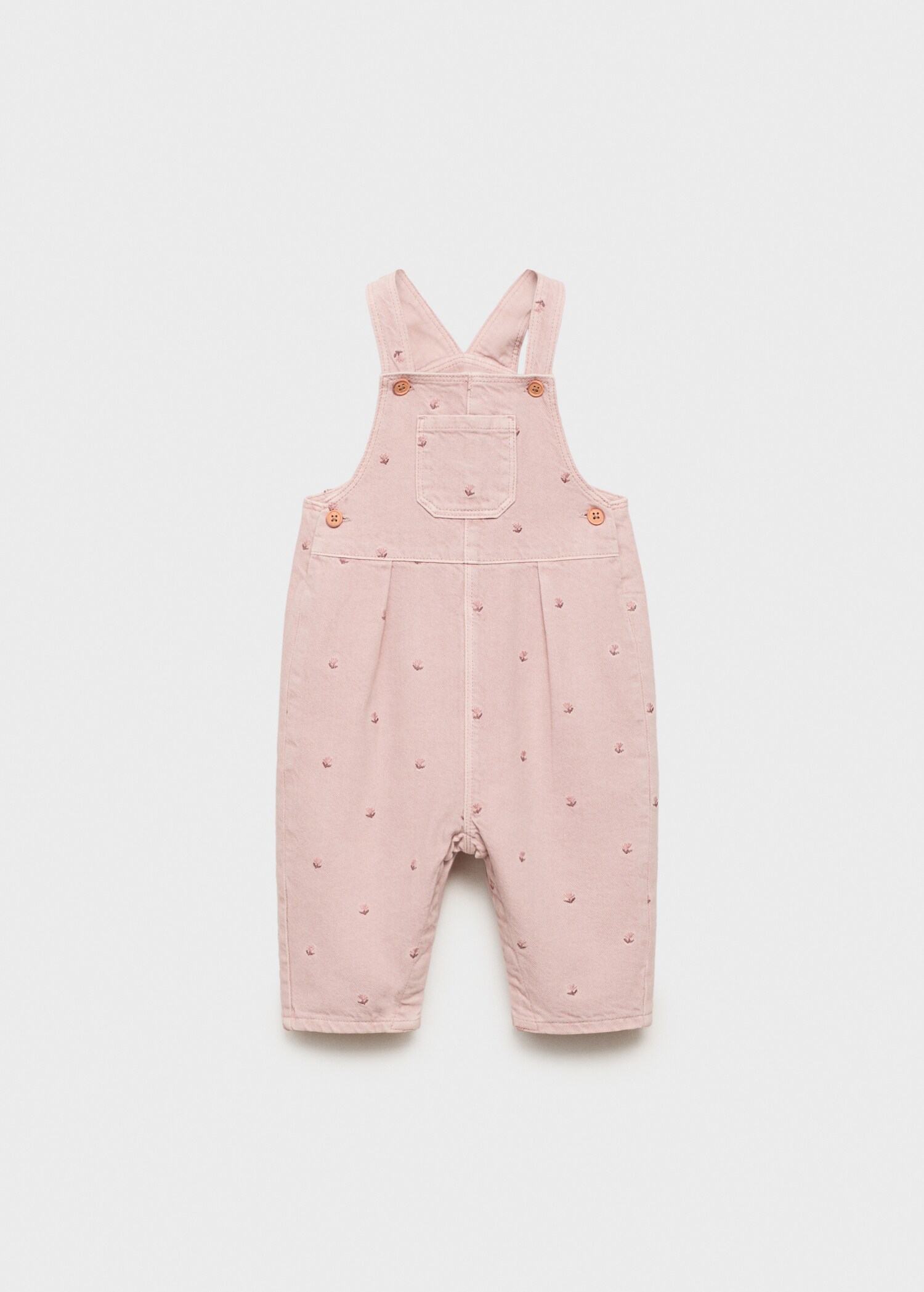 Embroidered denim dungarees - Article without model