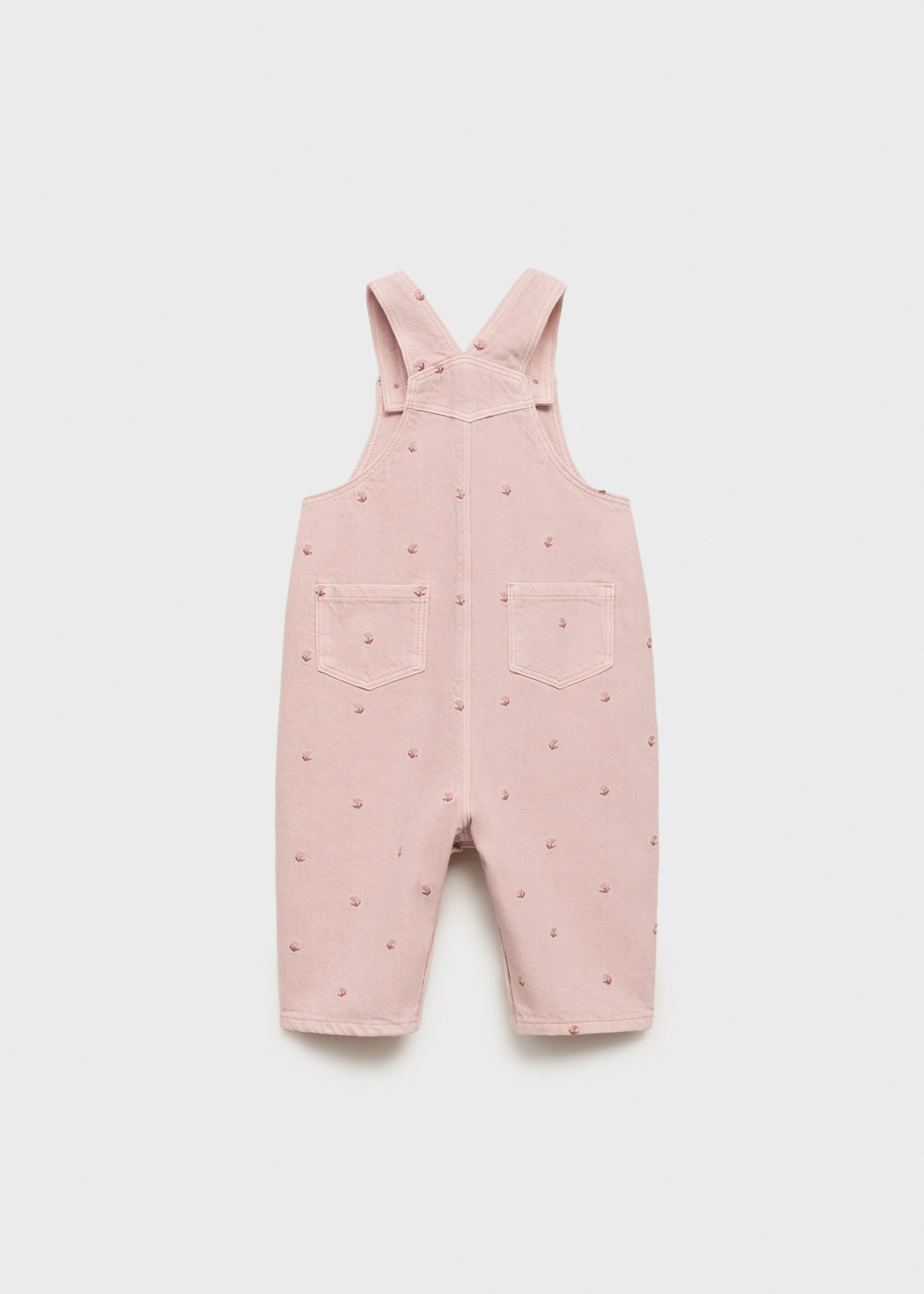 Embroidered denim dungarees - Reverse of the article