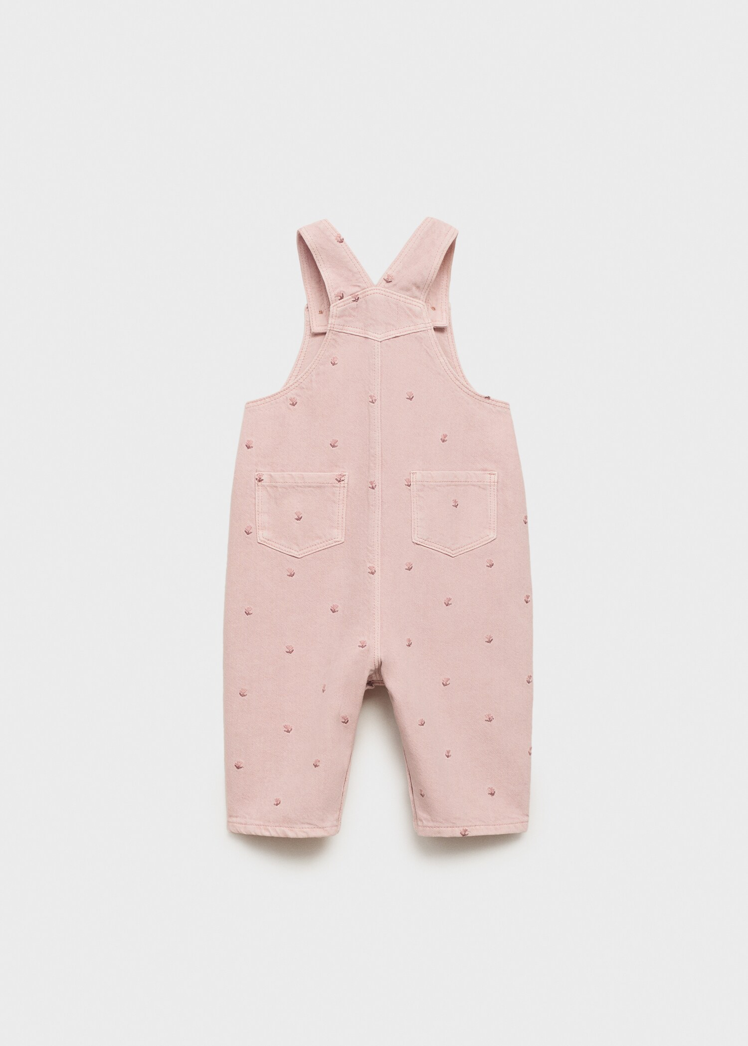 Embroidered denim dungarees - Reverse of the article