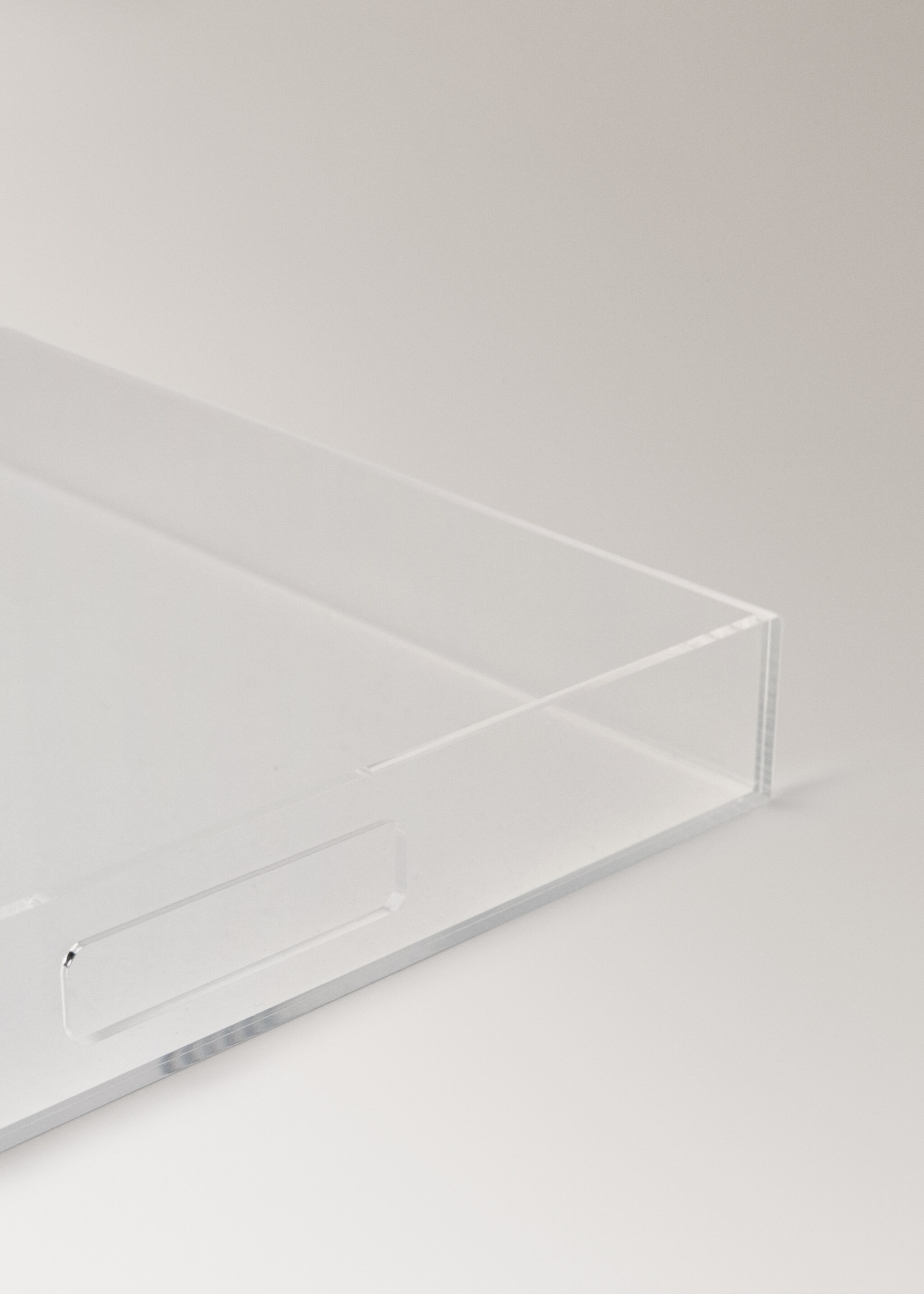 Large rectangular acrylic tray - Details of the article 2, Black. Ref: 17083313-00.