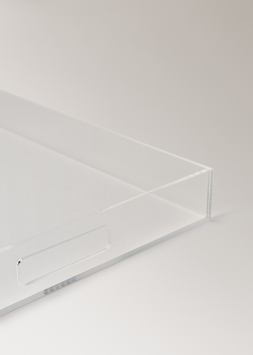rectangular acrylic tray