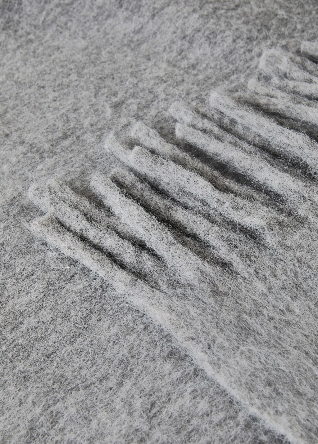 Carded wool blend melange throw
