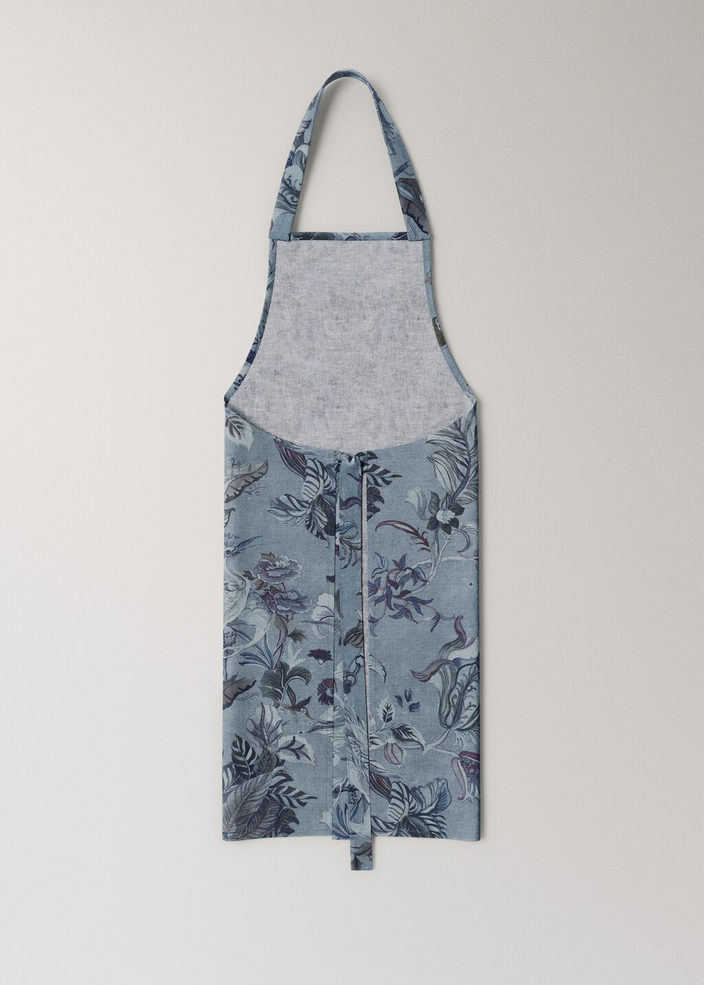 Printed cotton and linen apron
