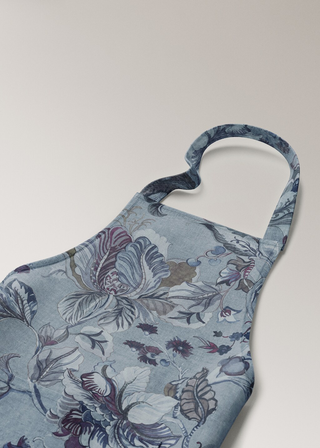 Printed cotton and linen apron
