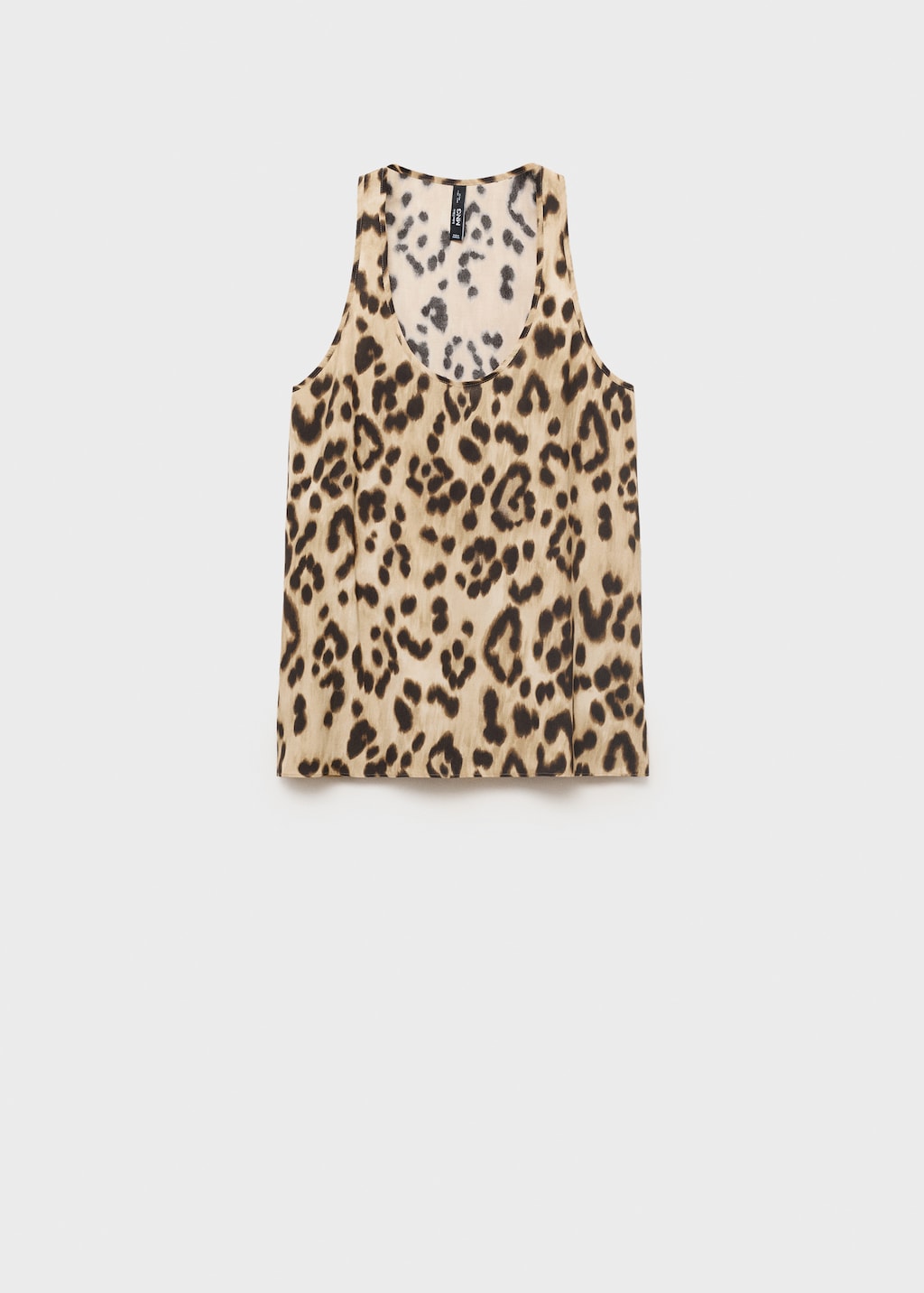 Leopard-print low-cut top
