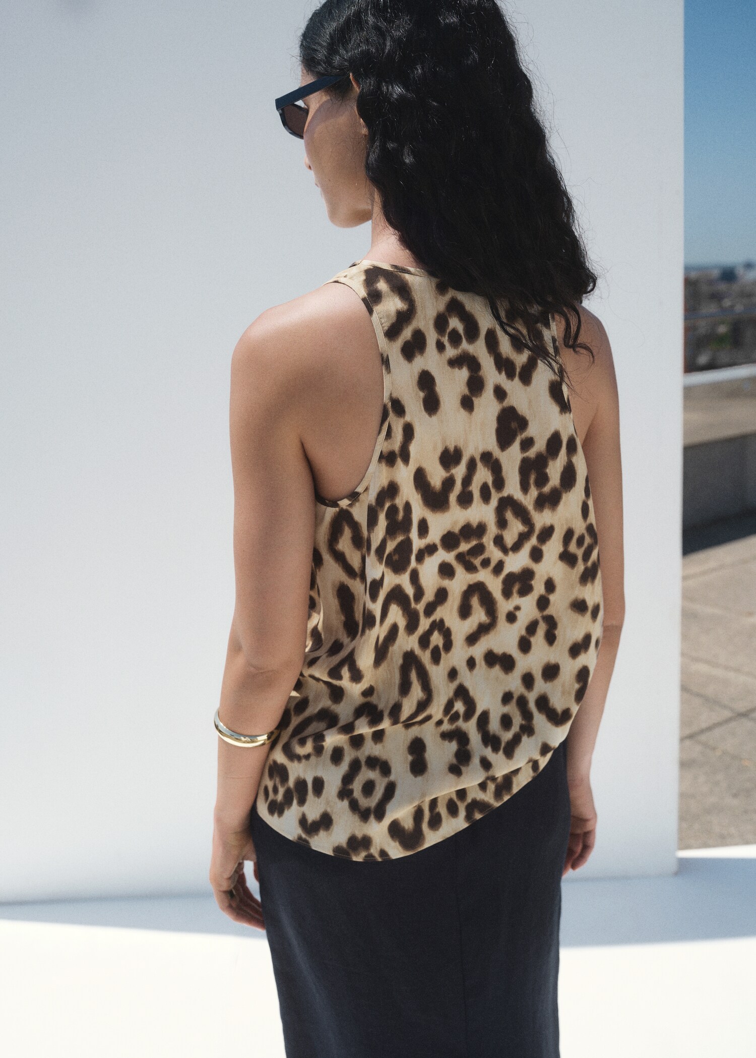 Top fluido animal print - Reverso del artículo