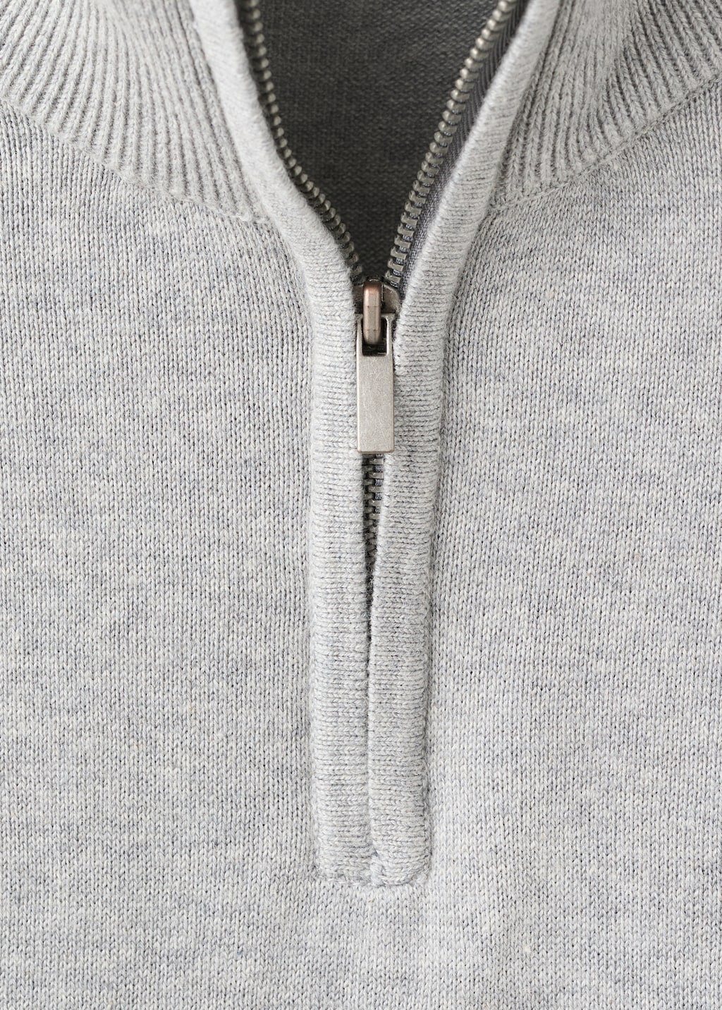 Cotton sweater with perkins neck