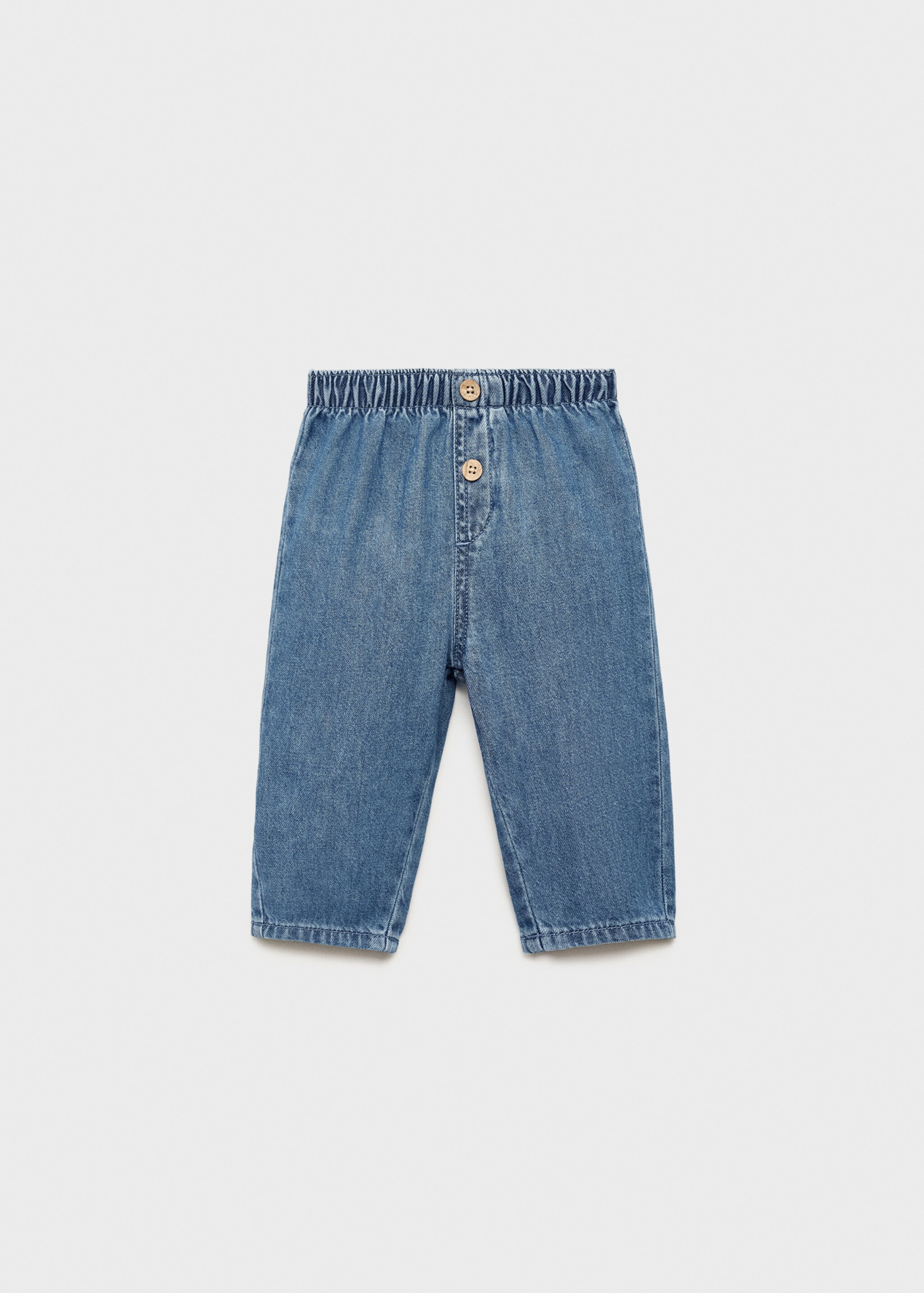 Buttons straight jeans - Article without model, Medium Blue. Ref: 17083793-00.