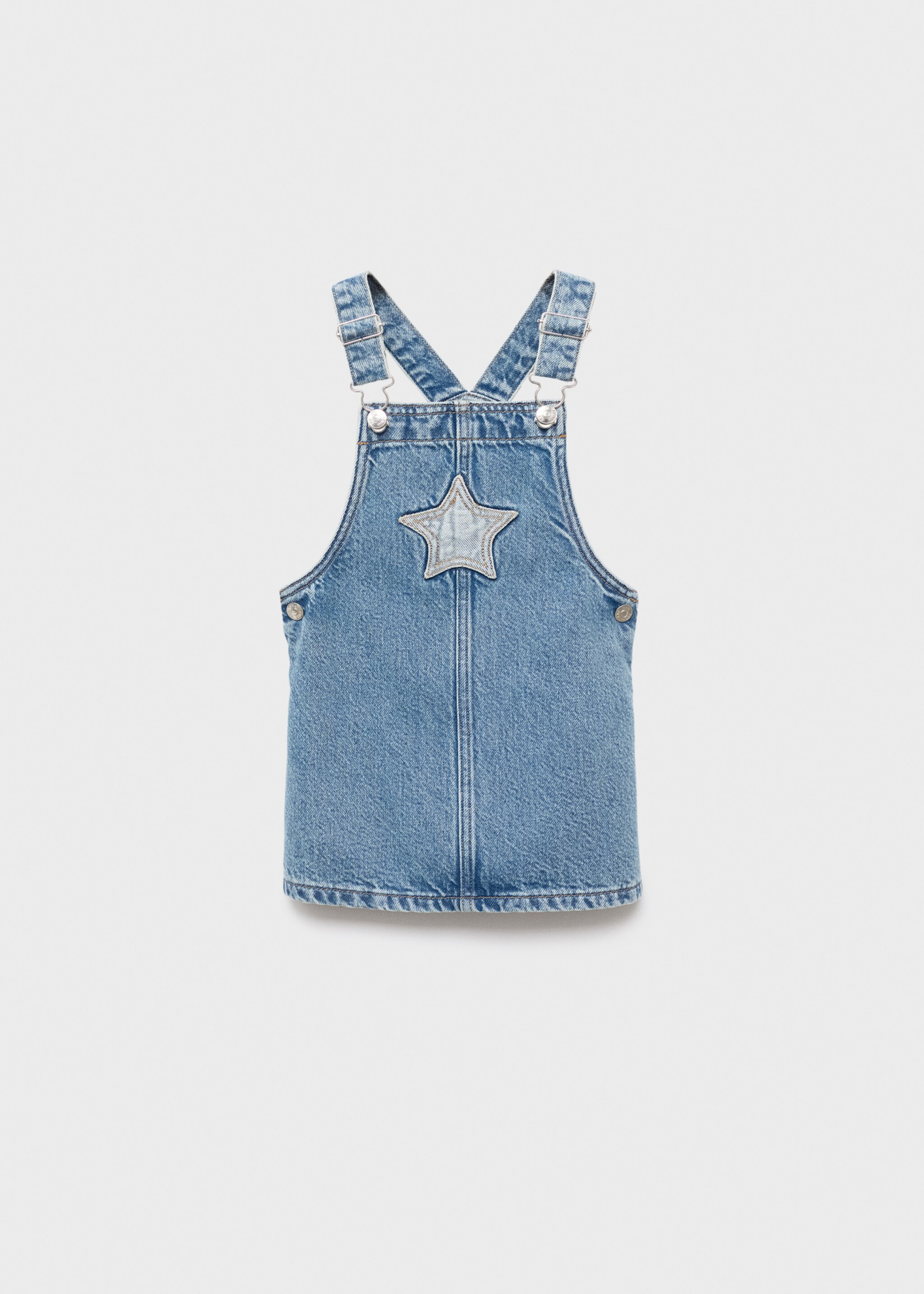 Denim pinafore with stars - Article without model, Medium Blue. Ref: 17083795-00.