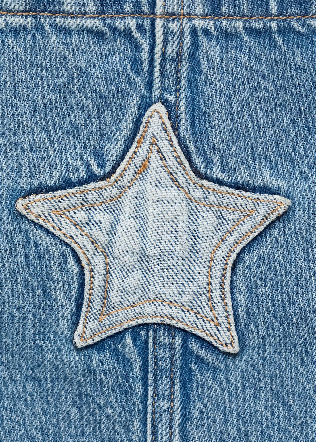 Denim pinafore with stars