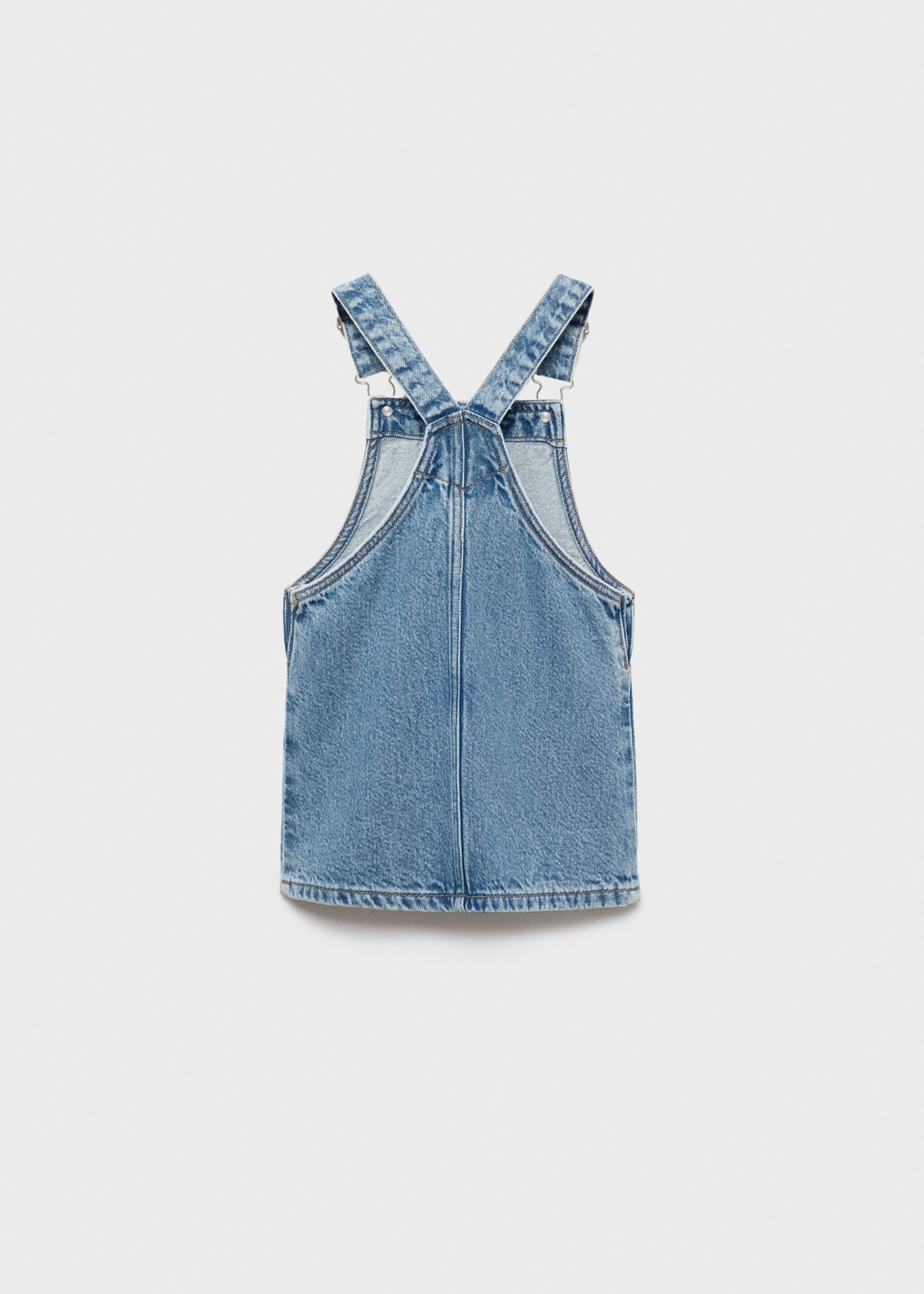 Denim pinafore with stars - Reverse of the article, Medium Blue. Ref: 17083795-00.