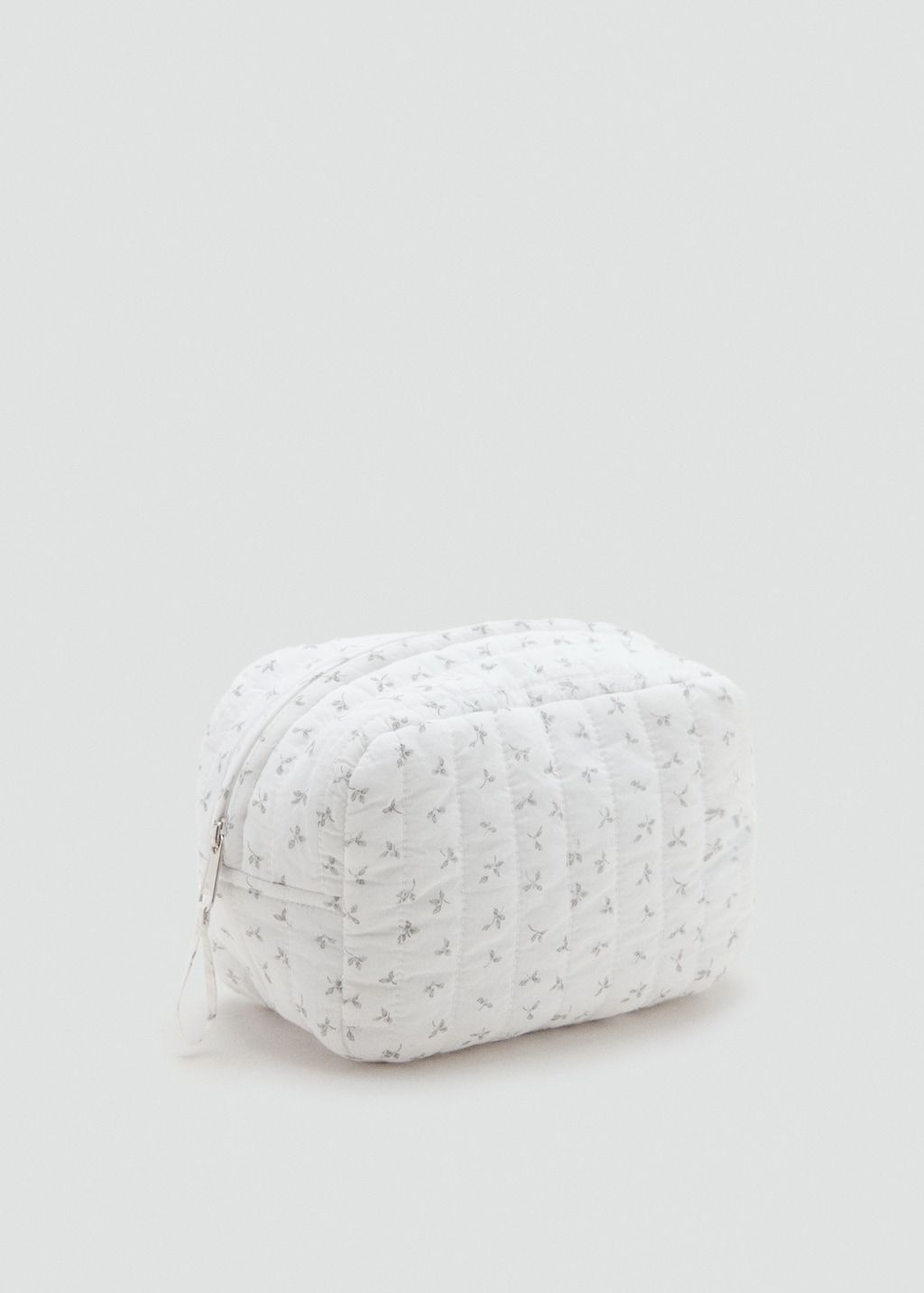 Floral-print cosmetic bag