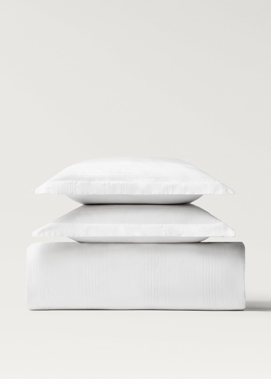 300-thread count cotton satin striped duvet cover for 180/200 cm bed