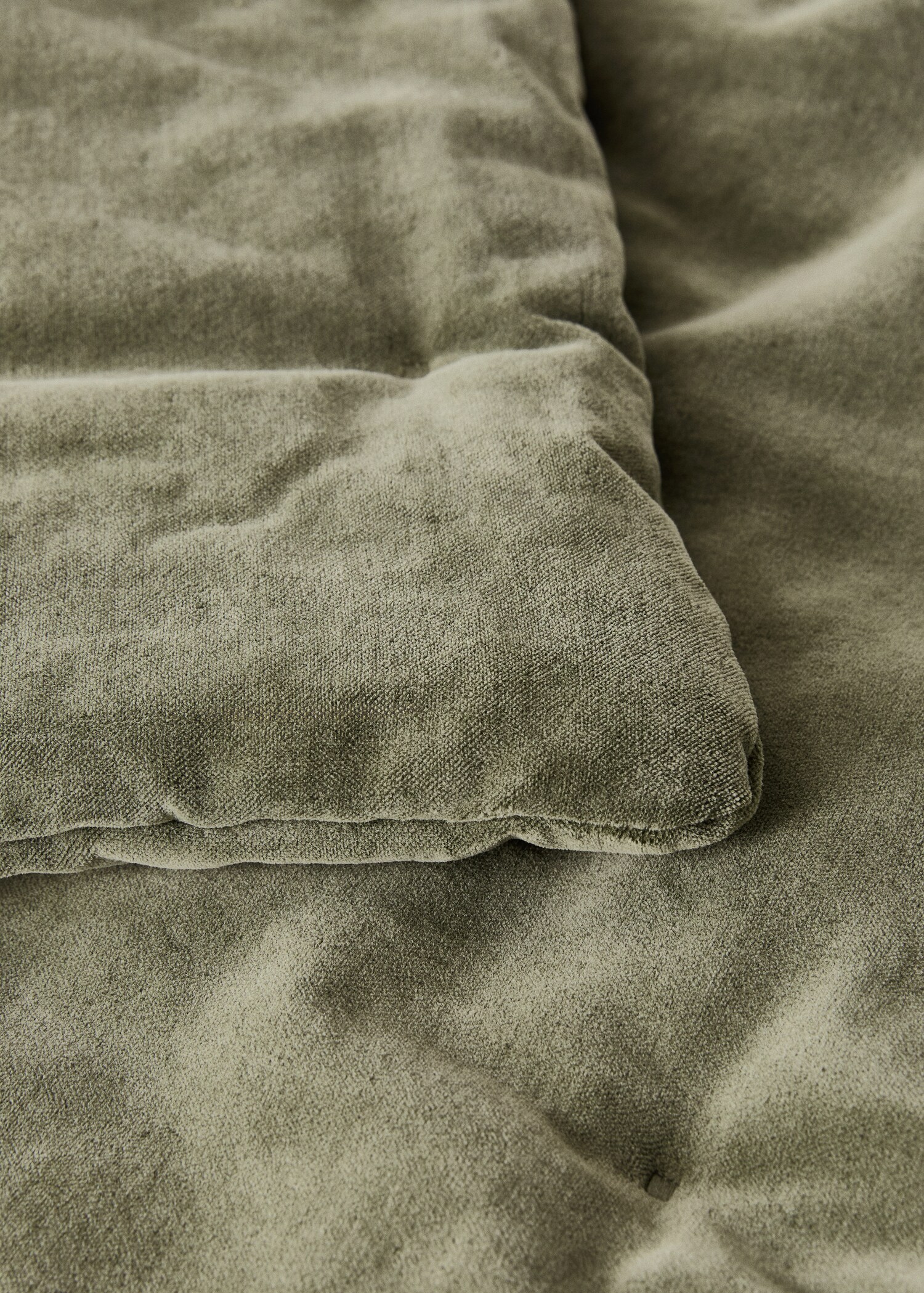 Cotton velvet bedspread for end of bed 85x200 cm - Details of the article 1