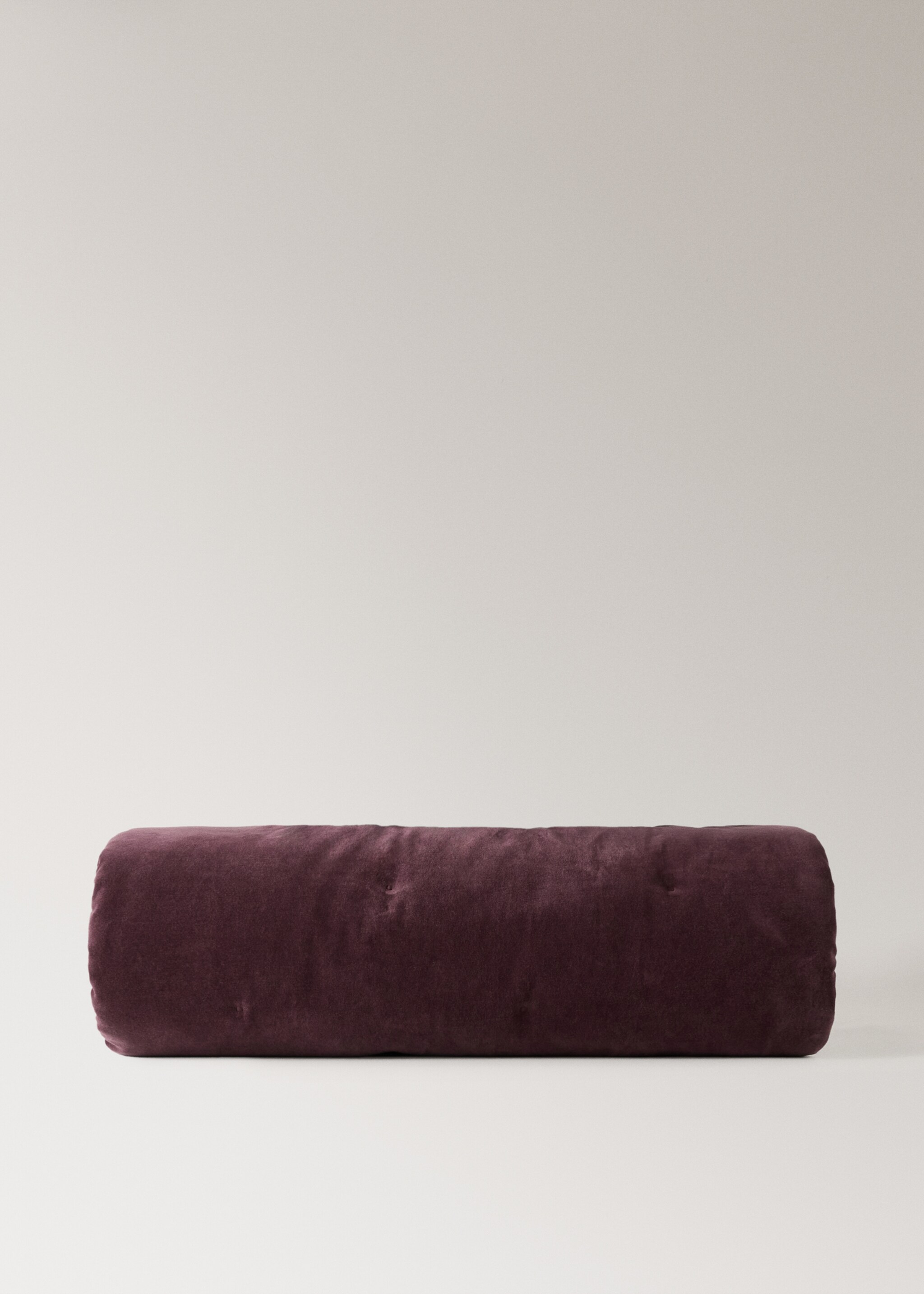 Cotton velvet bedspread for end of bed 85x200 cm - Article without model, Dark Red. Ref: 17083807-00.