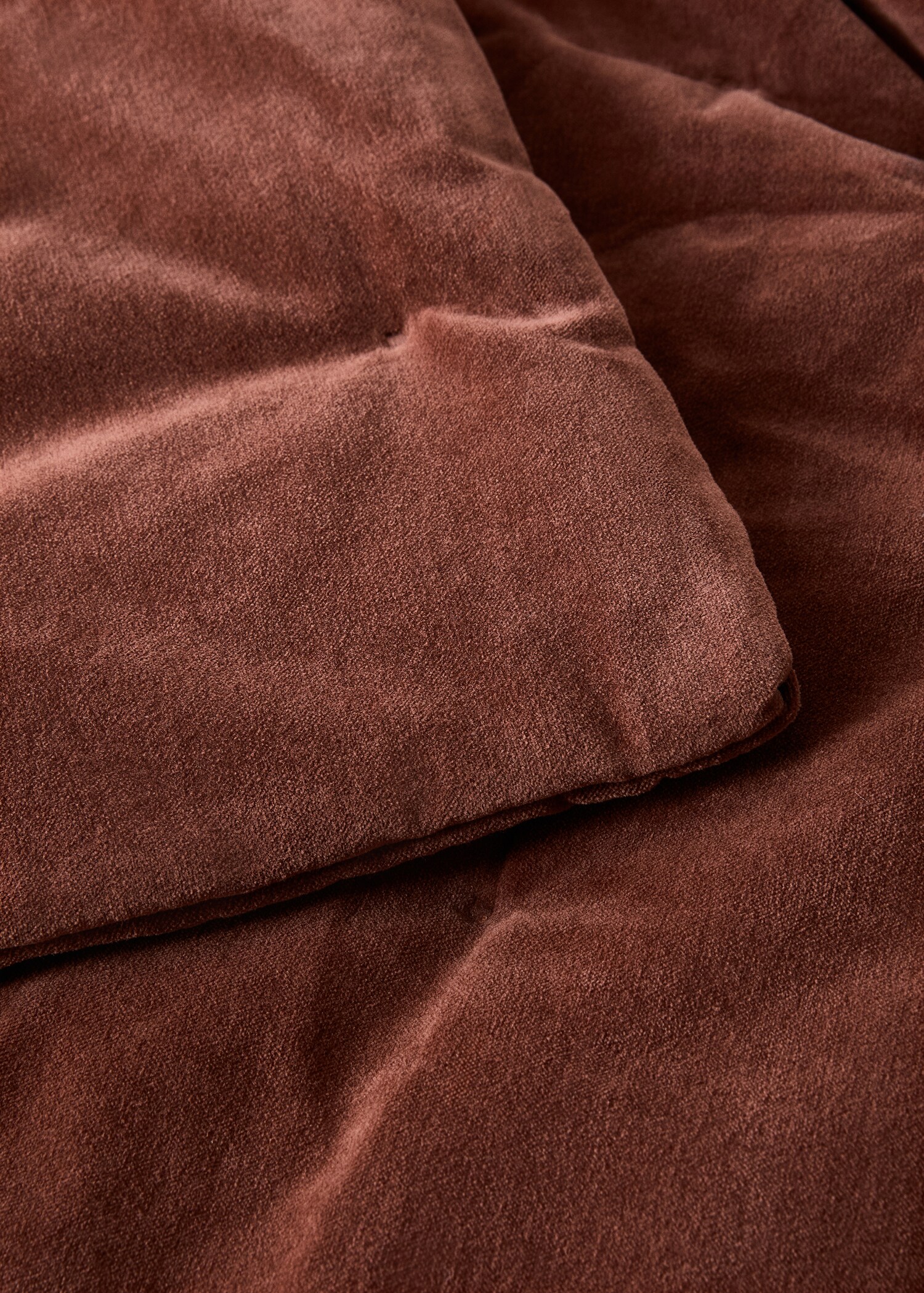 Cotton velvet bedspread for end of bed 85x200 cm - Details of the article 1