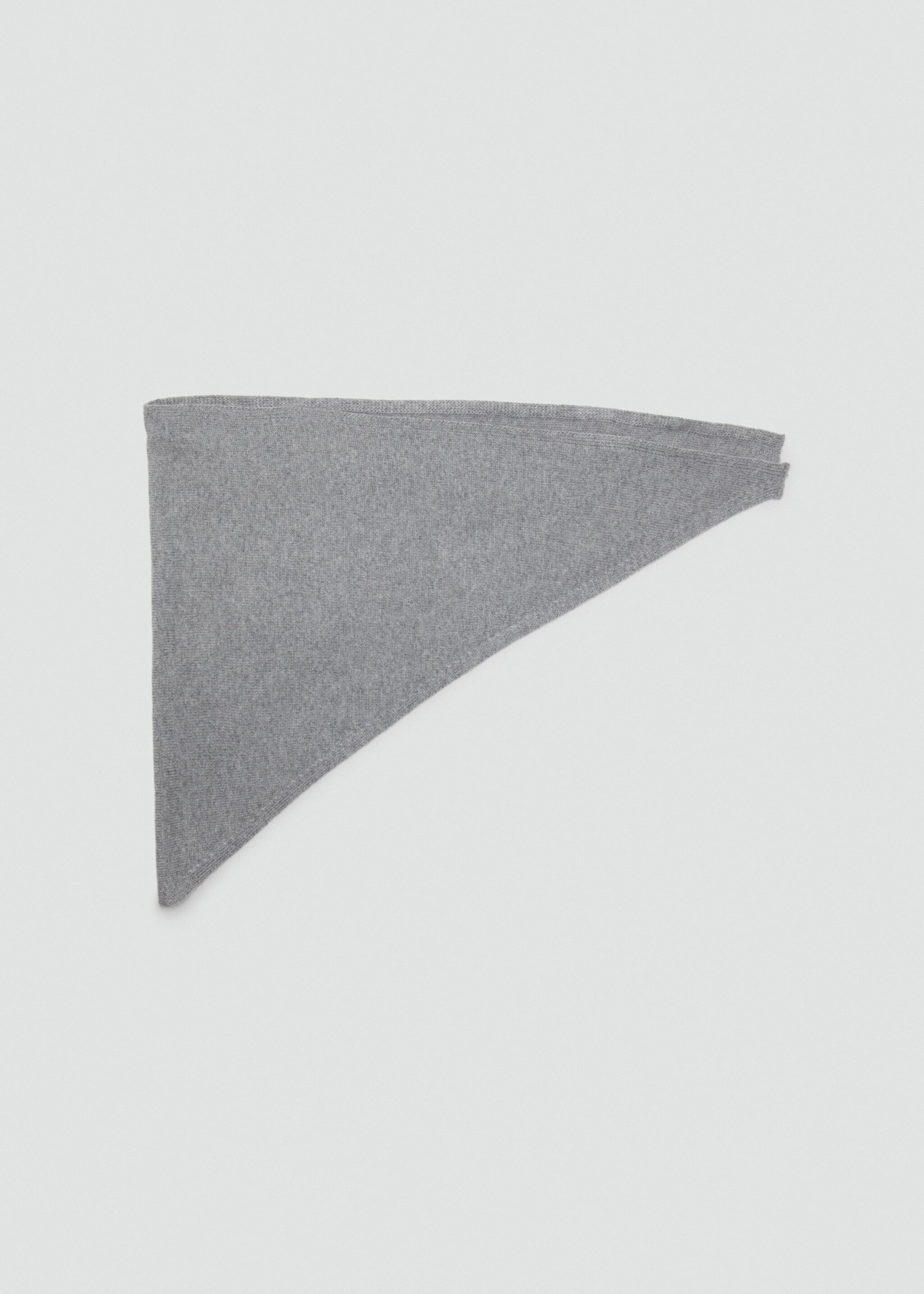Wool knit bandana - Article without model, Medium Heather Grey. Ref: 17083818-00.