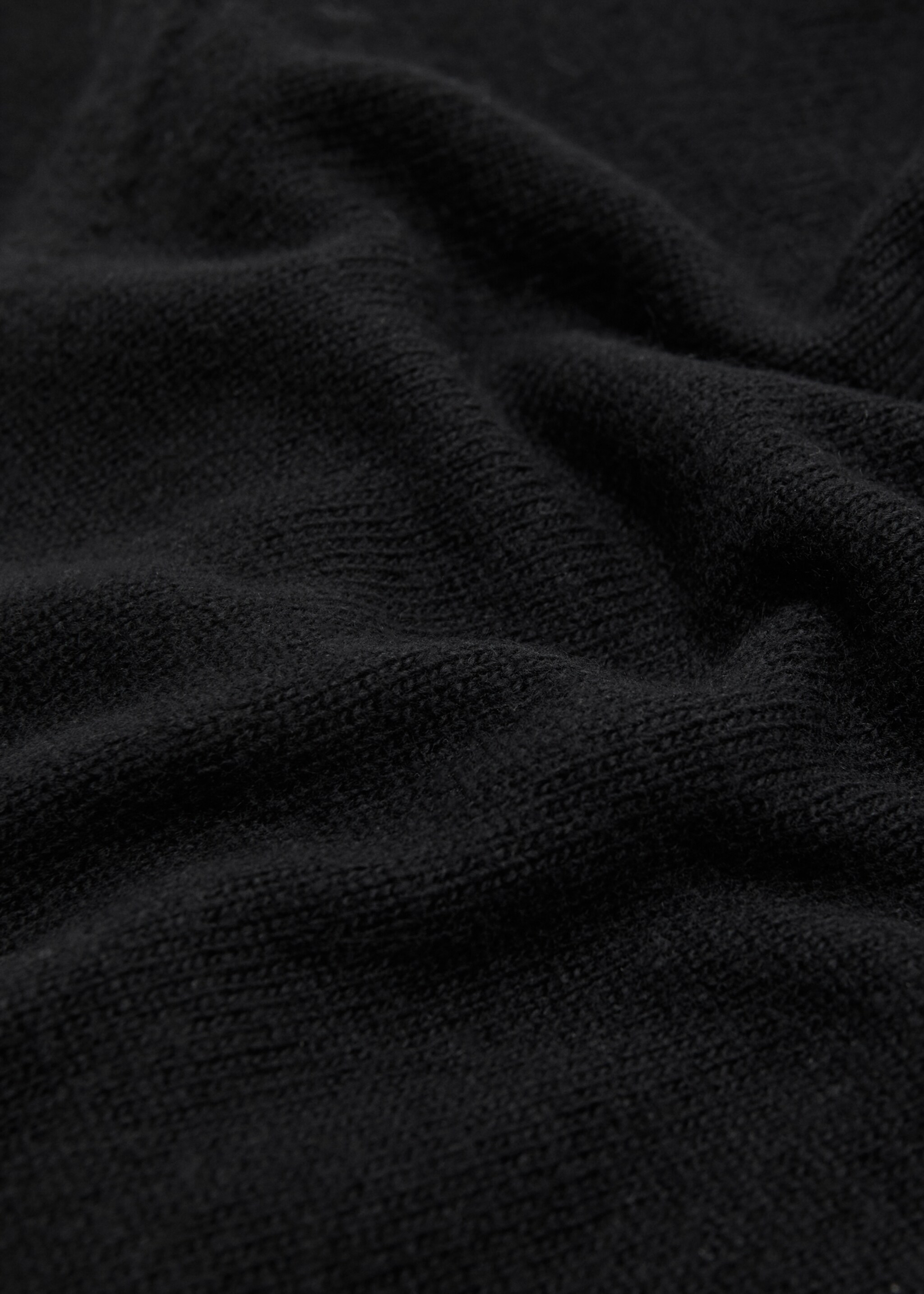 Wool knit bandana - Medium plane, Black. Ref: 17083818-00.