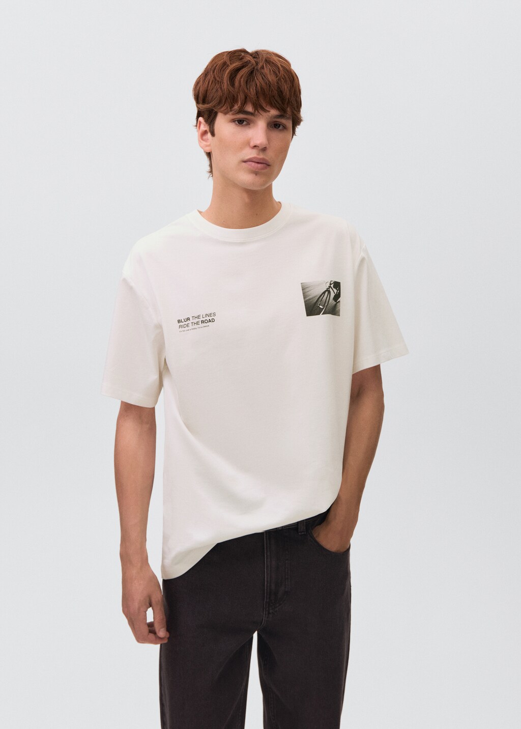 Printed cotton-blend t-shirt