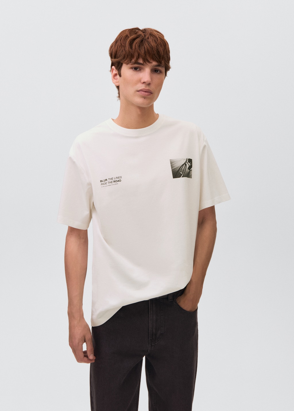 Printed cotton-blend t-shirt