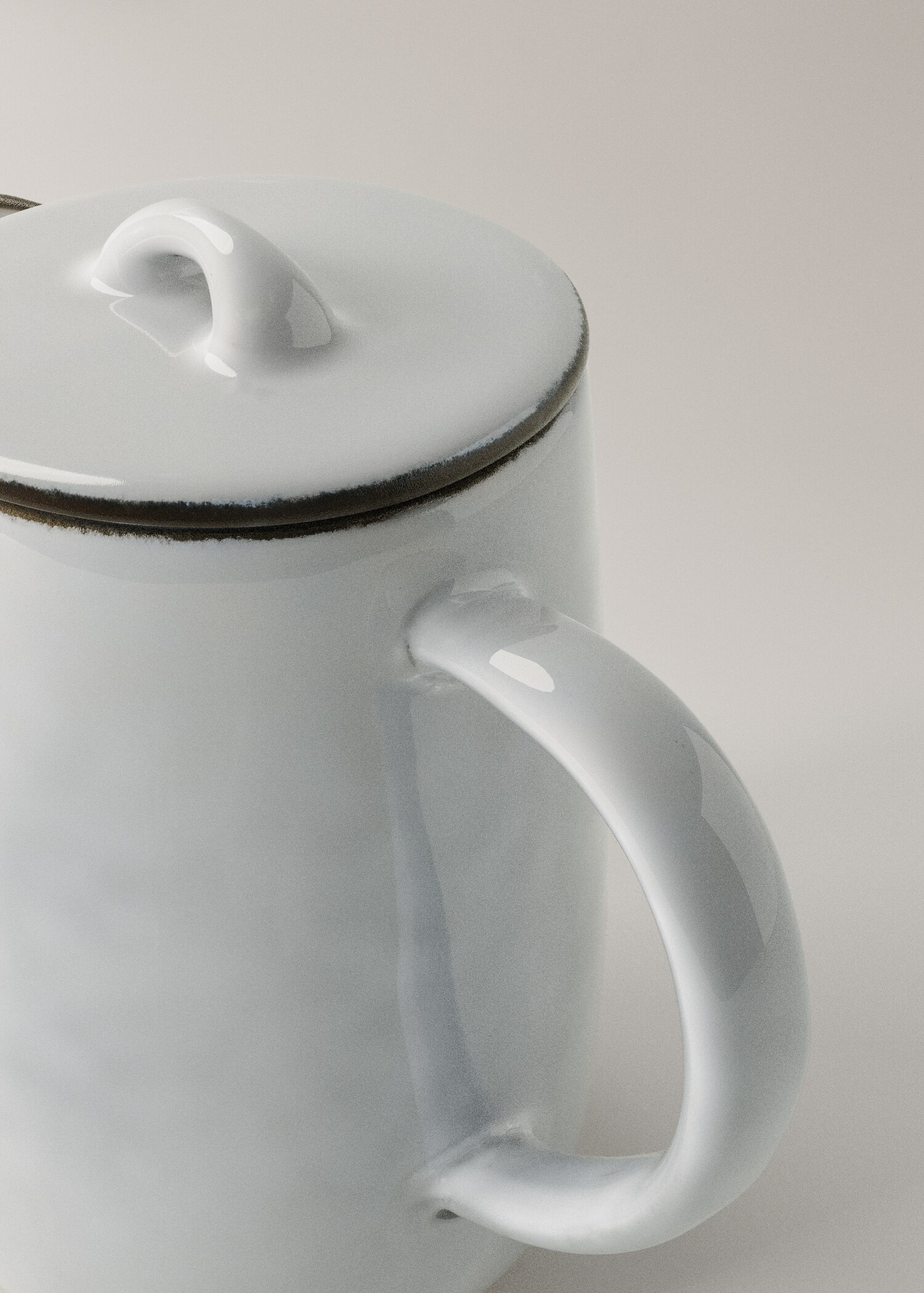 Contrast stoneware teapot - Λεπτομέρεια του προϊόντος 1