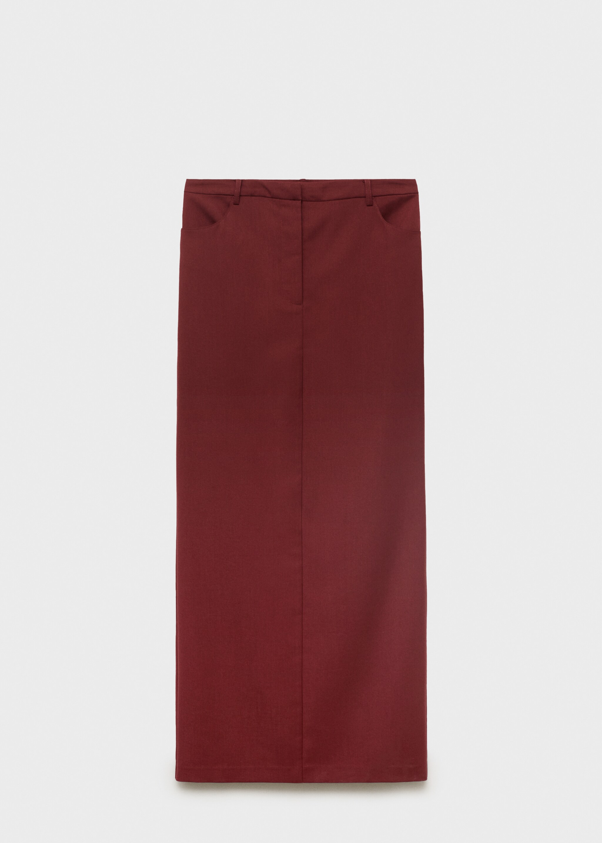 Long pencil skirt with opening - Article without model, Burgundy. Ref: 17084070-00.