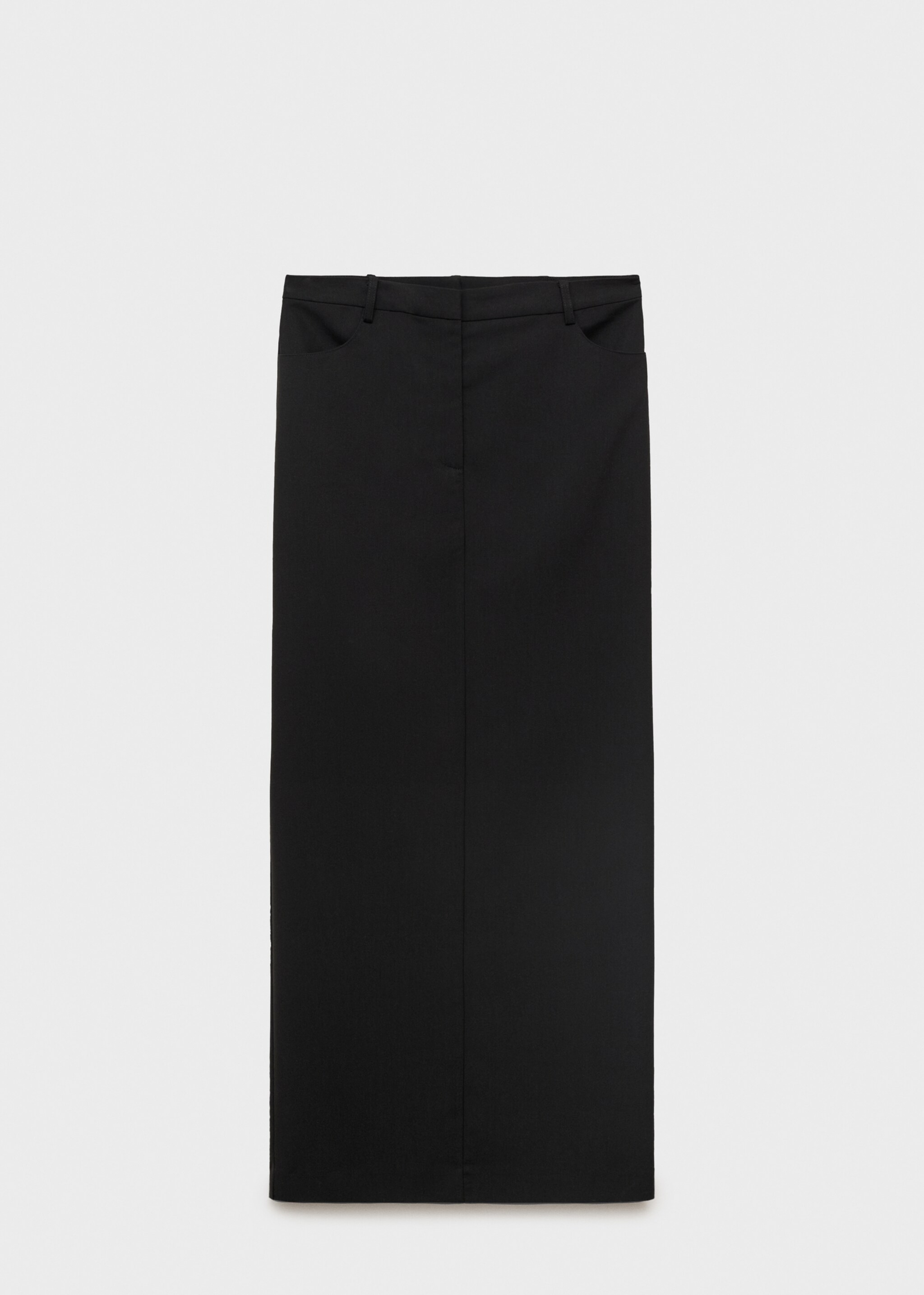 Long pencil skirt with opening - Article without model, Black. Ref: 17084070-00.