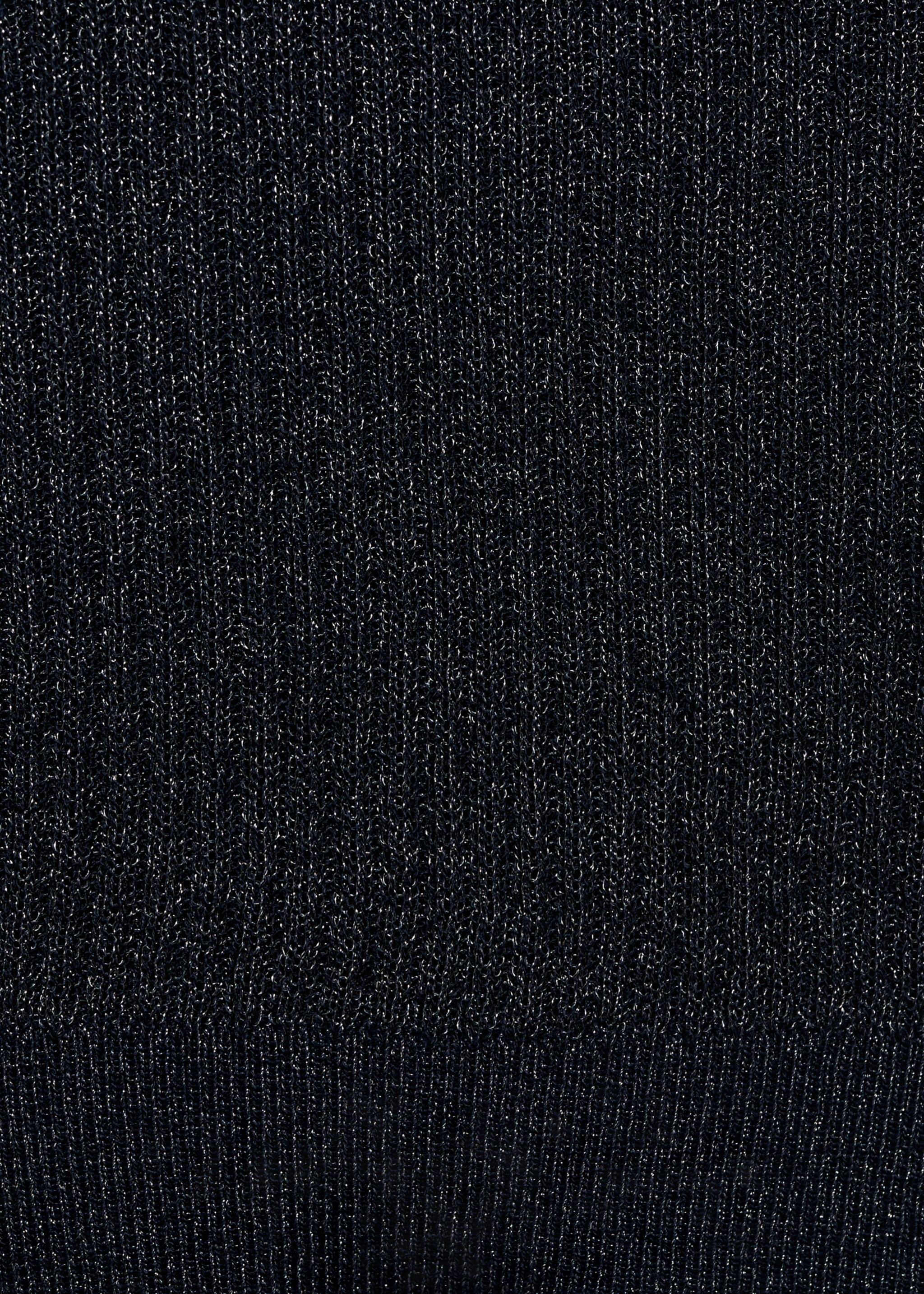 Lurex knitted V-neck sweater - Details of the article 0, Navy. Ref: 17084073-00.