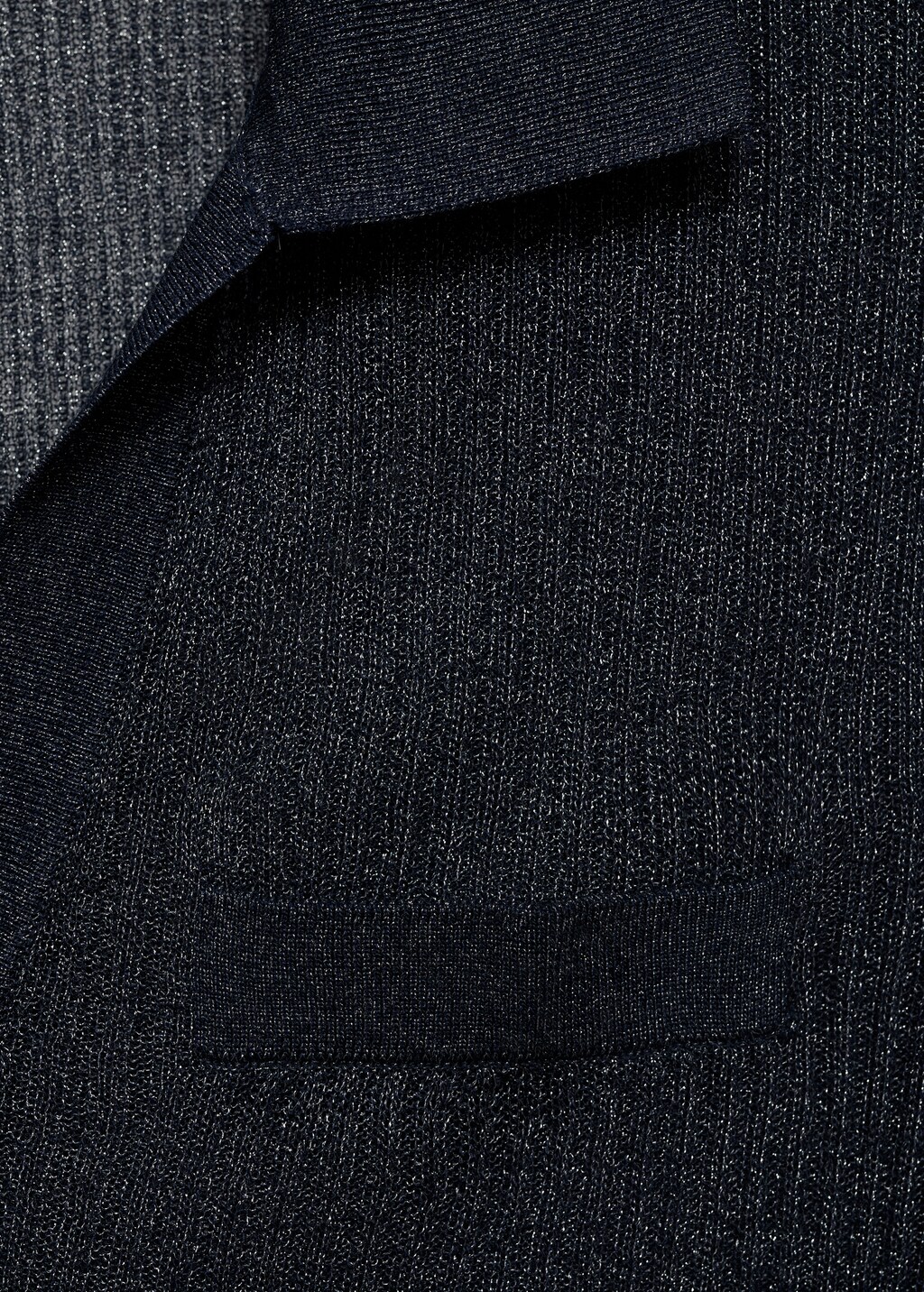 Lurex knitted V-neck sweater