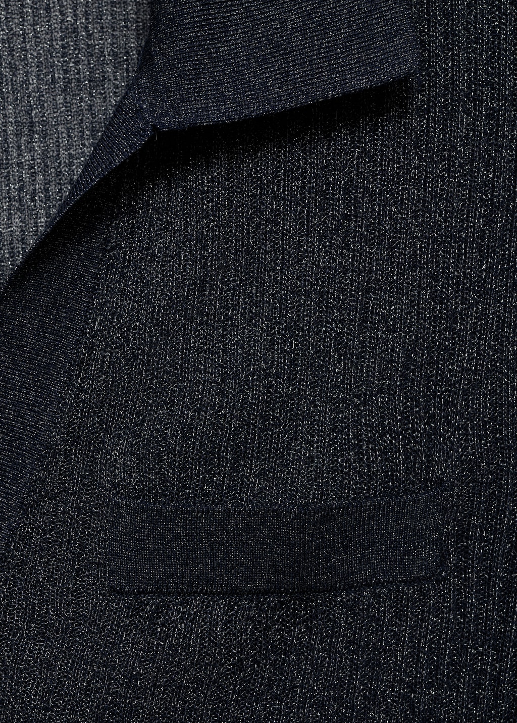 Lurex knitted V-neck sweater