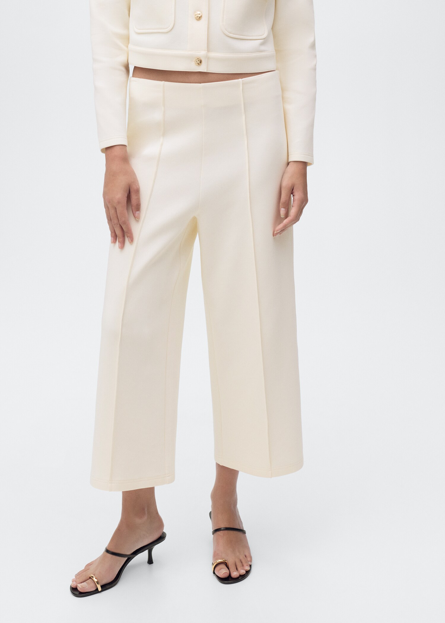Pantalón crop algodón - Plano medio