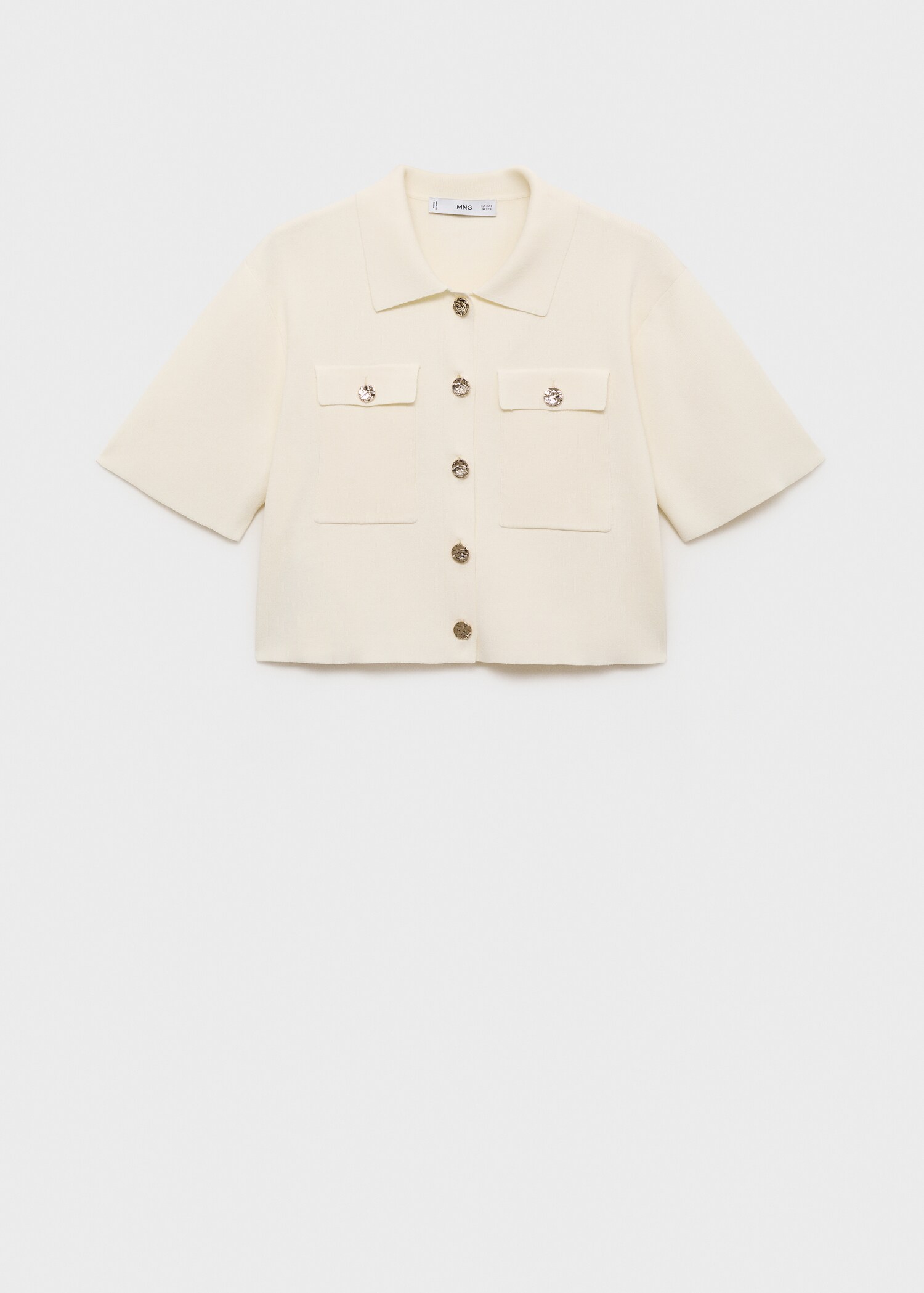 Short-sleeved knitted jacket - Article without model