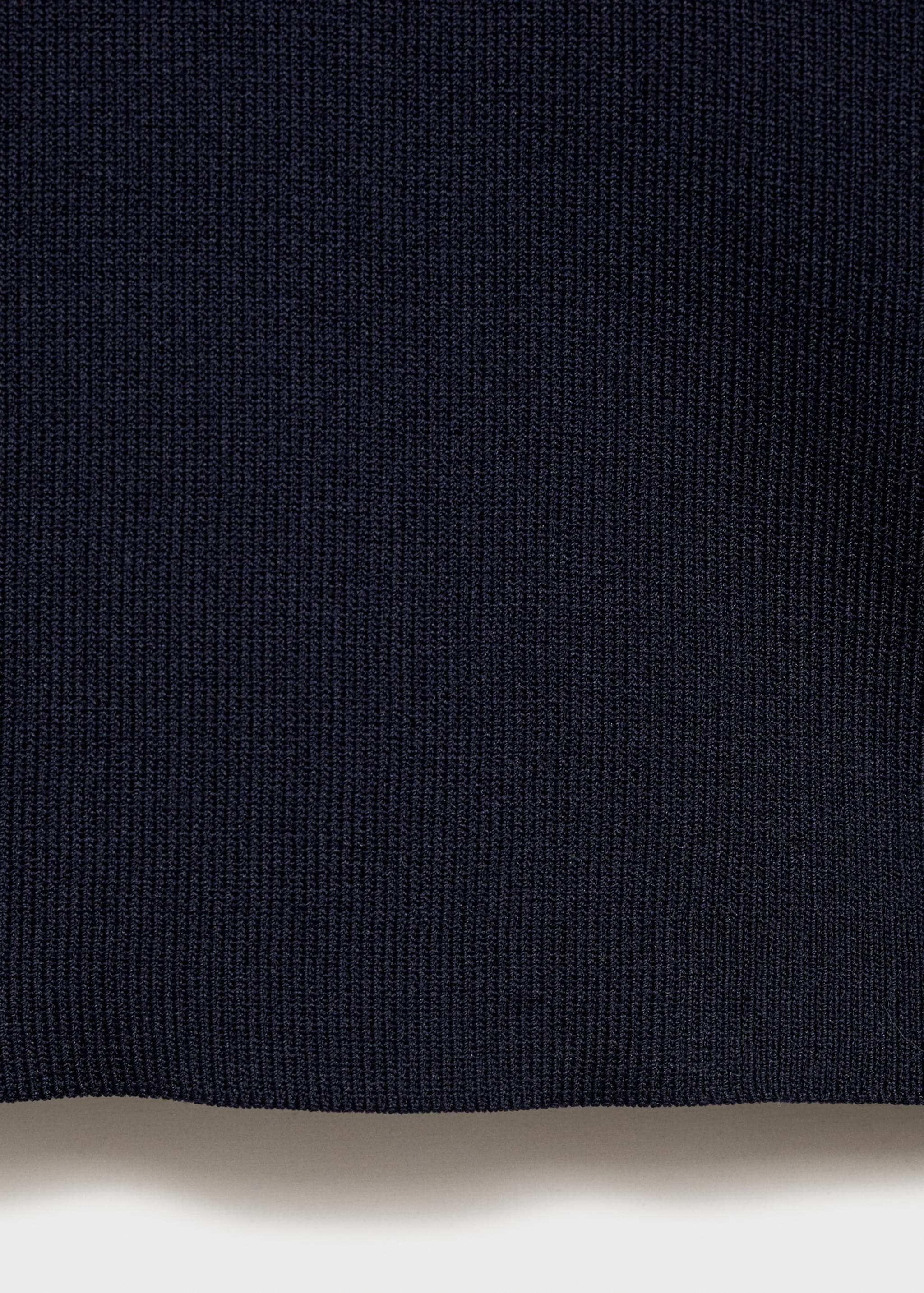 Short-sleeved knitted jacket - Details of the article 0, Navy. Ref: 17084076-00.