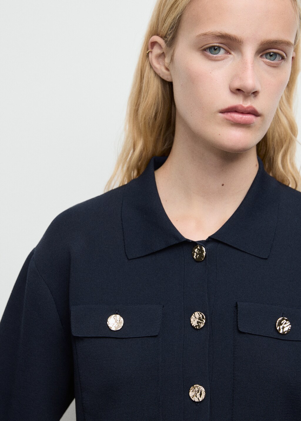 Mango Short-sleeved knitted jacket