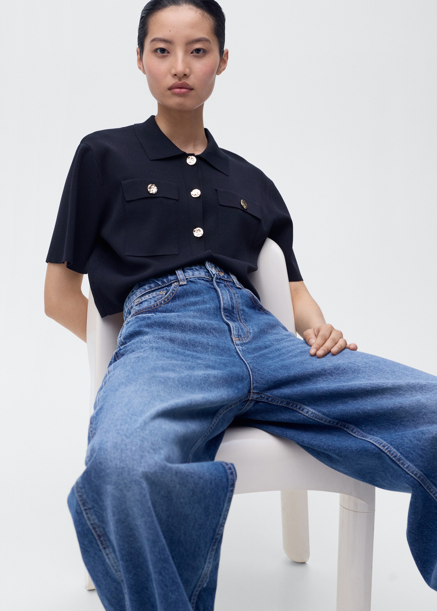 Short-sleeved knitted jacket - Details of the article 2