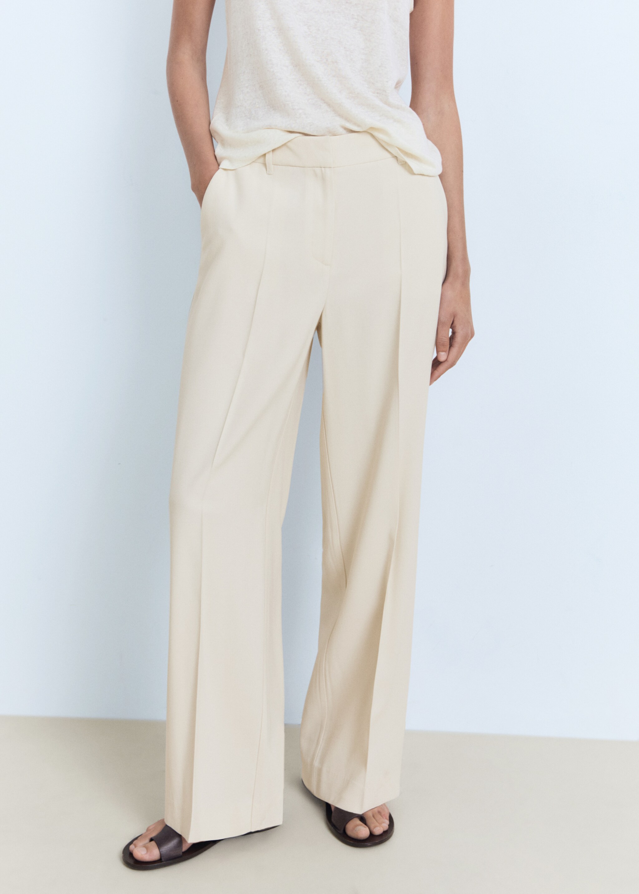 Pantalon droit taille normale - Plan moyen