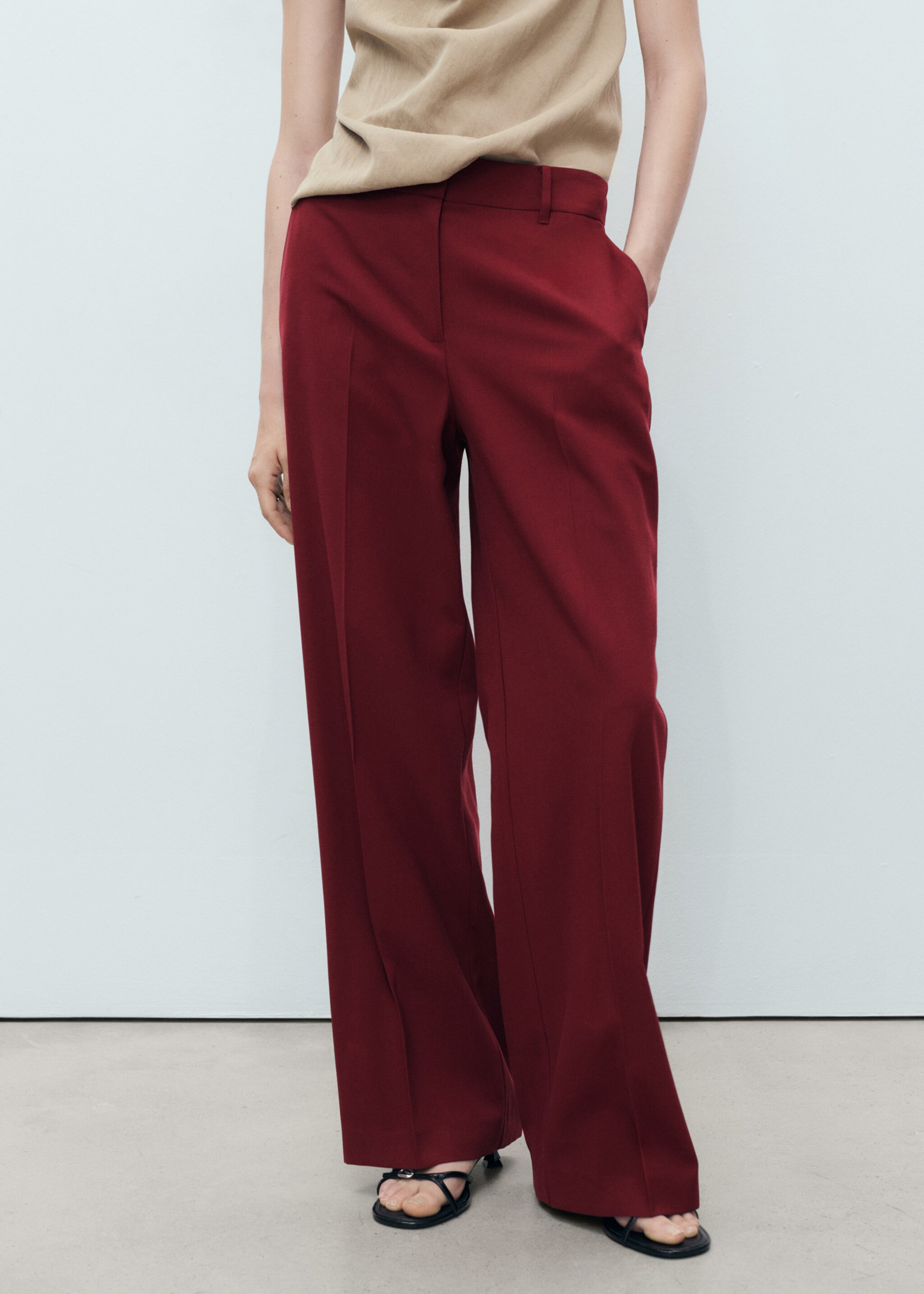 Pantalon droit taille normale - Plan moyen