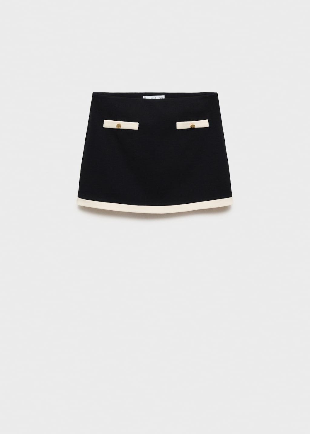 Mango Contrasting cotton skirt