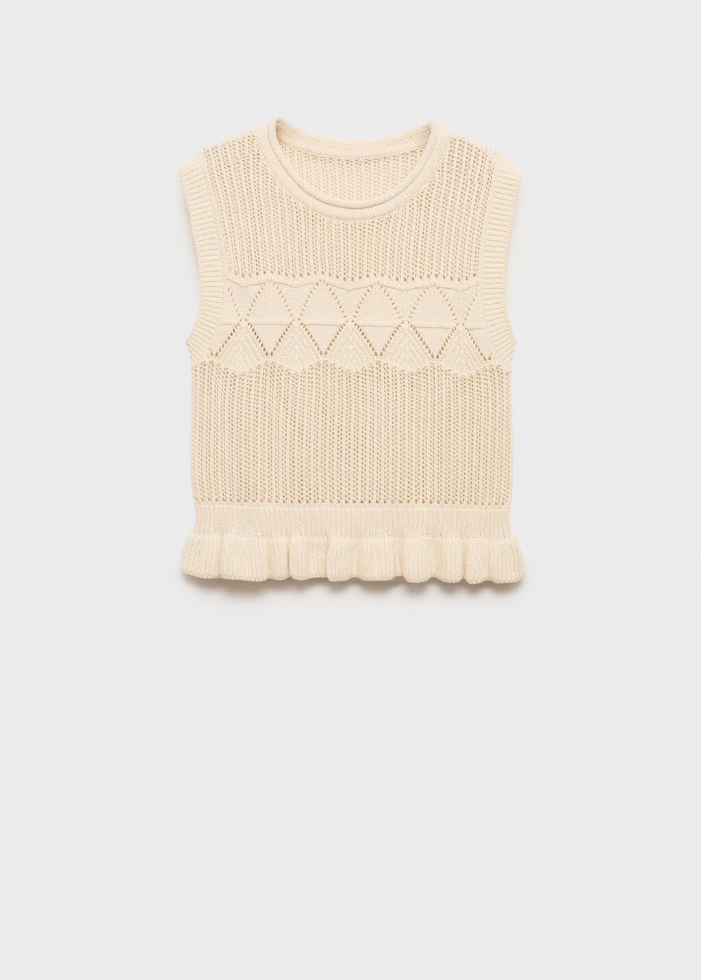 Knit vest with ruffle details - image 5