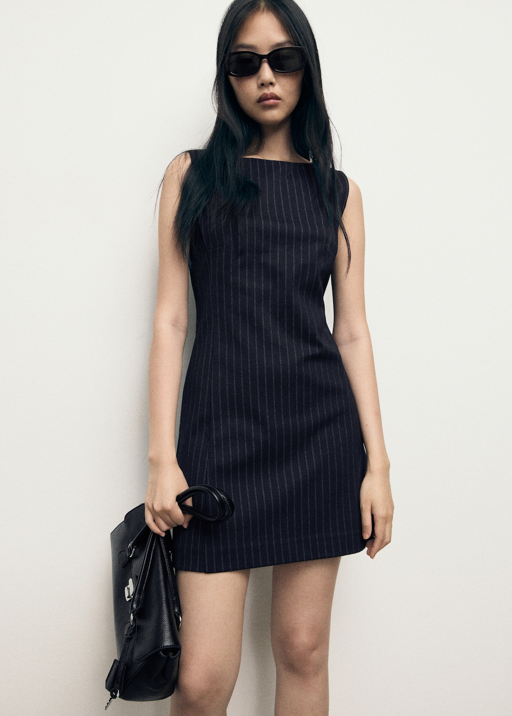 Vestido corto raya diplomática