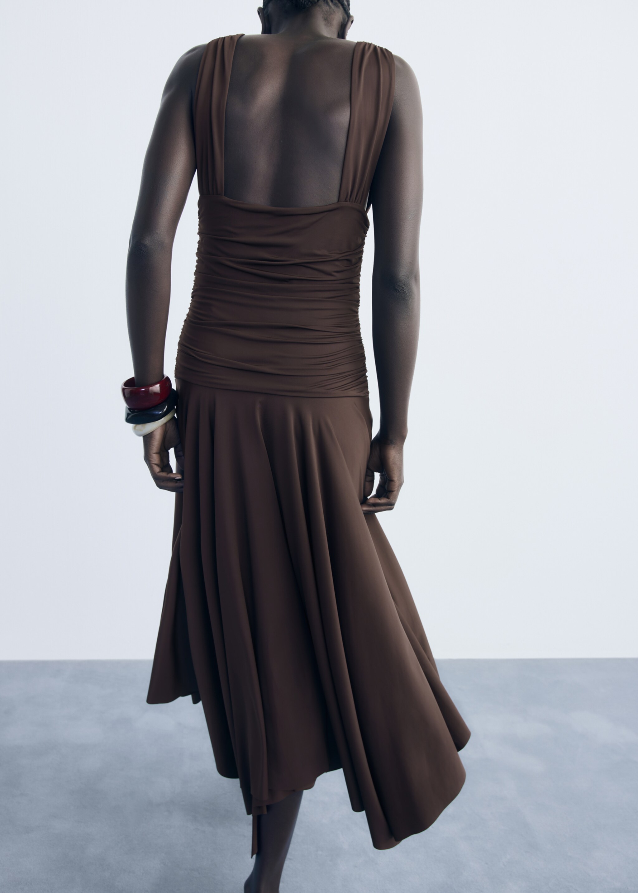 Long dress combined design - Reverse of the article